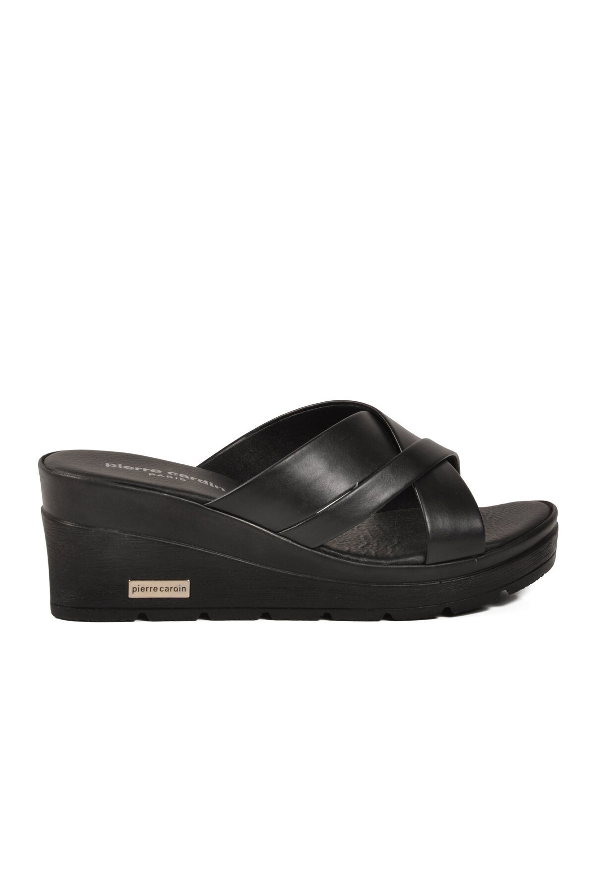 Siyah Topuklu Kadın Terlik PC-7477 Z