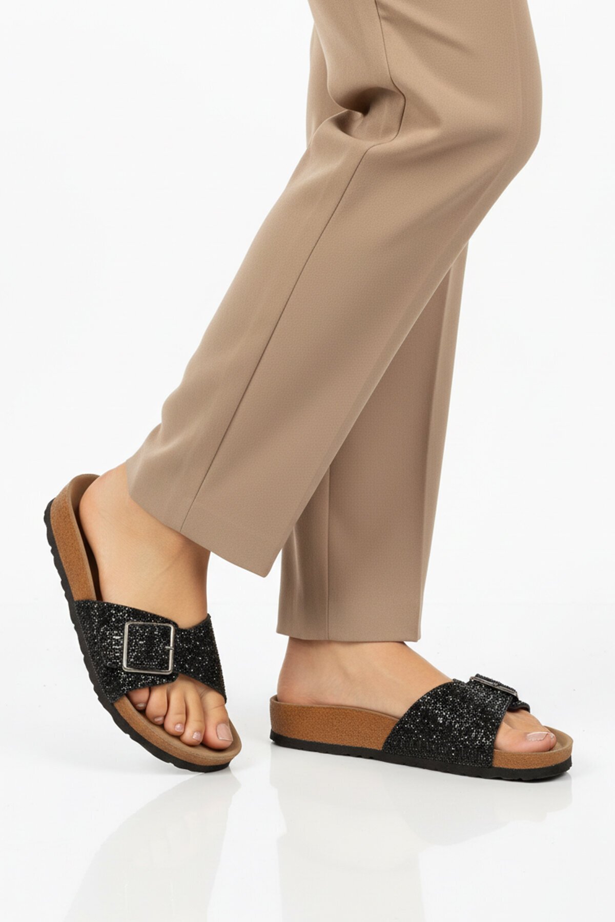 Siyah Hafif Kadın Terlik PC-7553 Z