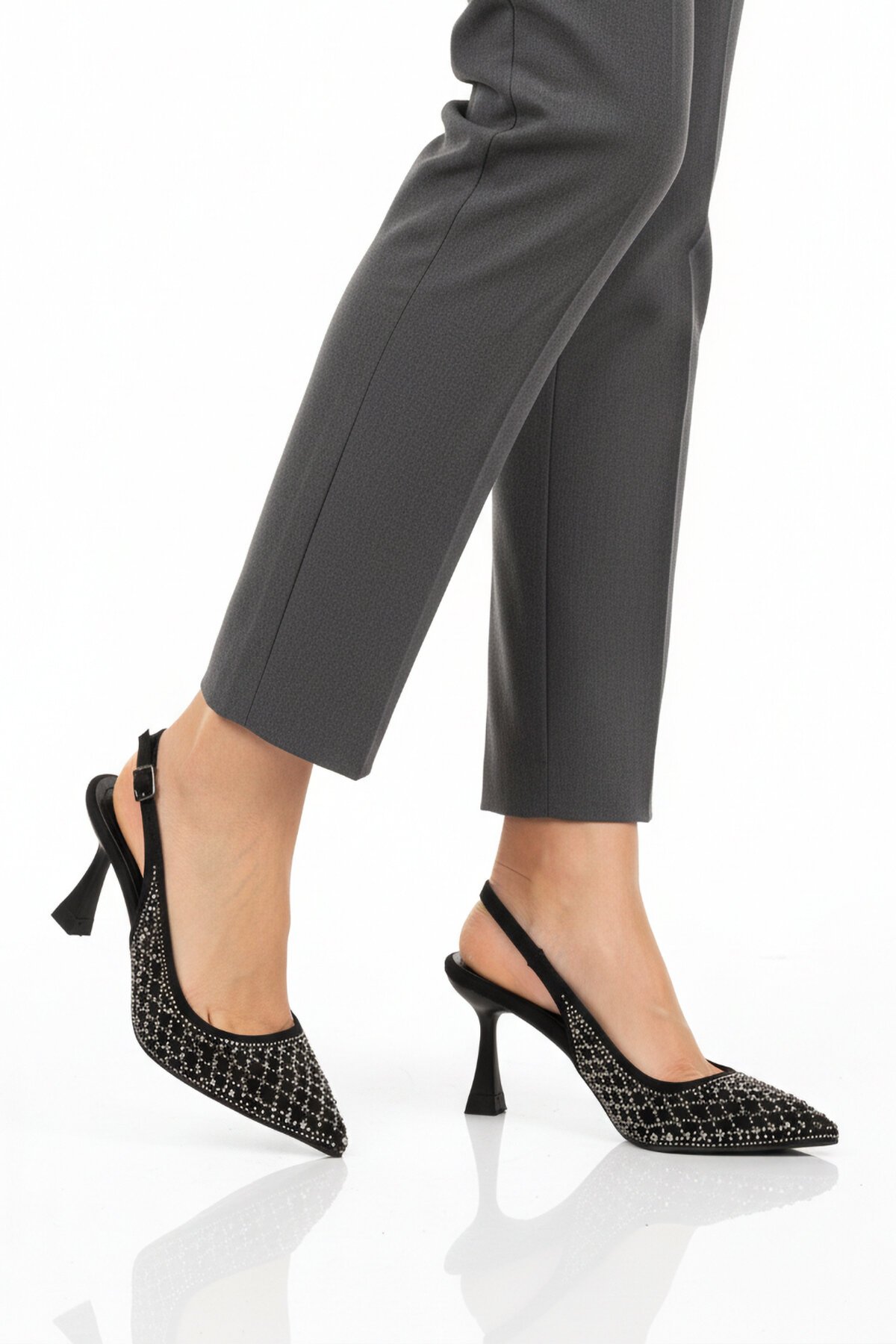 Siyah Kadın Abiye Ayakkabı 417654 Z