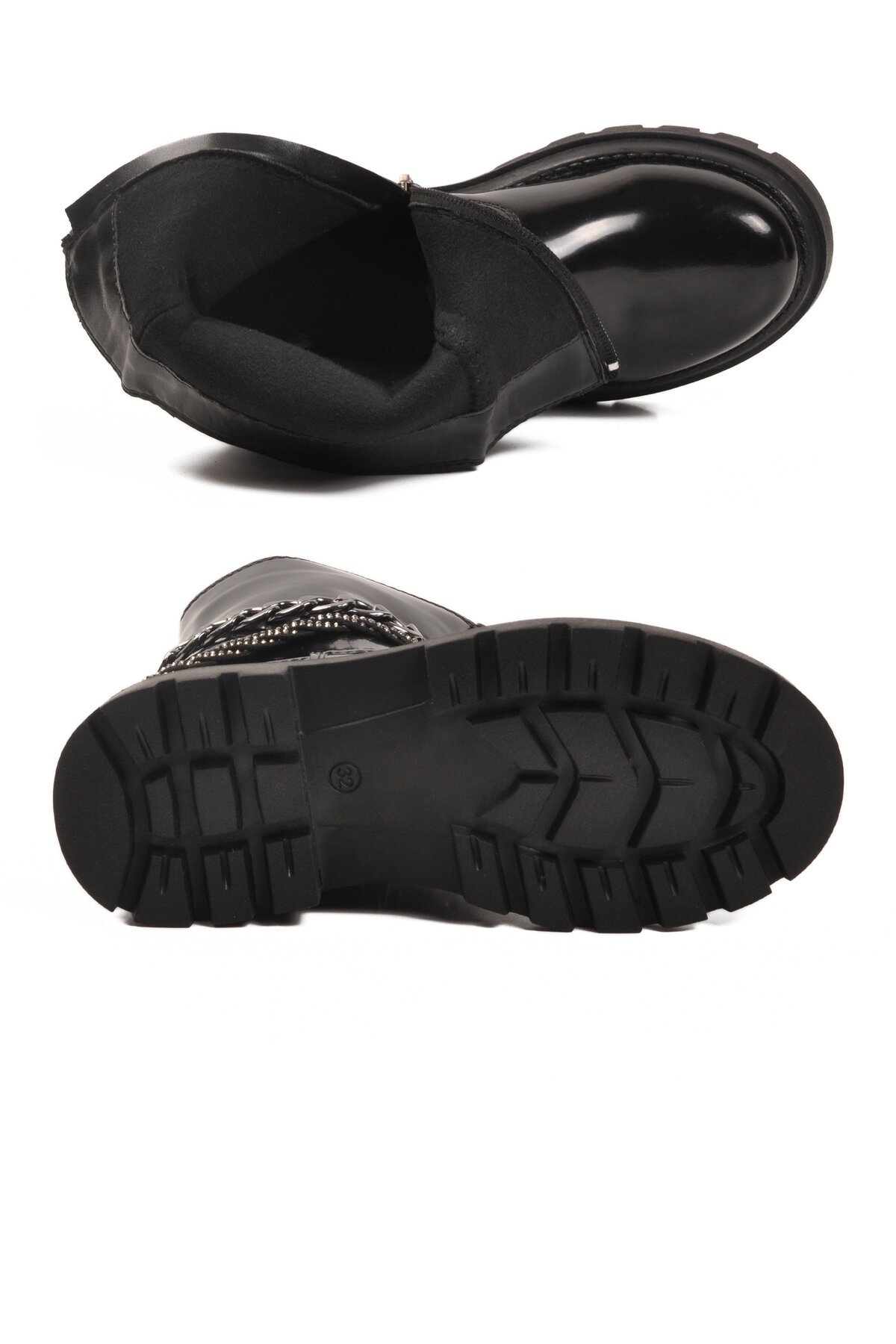 Siyah Rugan Çocuk Çizme Duru F