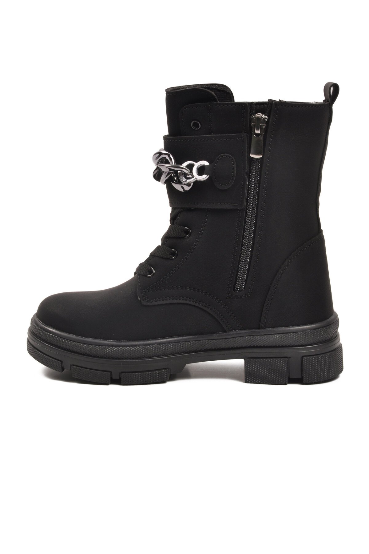 Siyah Çocuk İçi Polarlı Bot G-1001 F ( Zincirli )