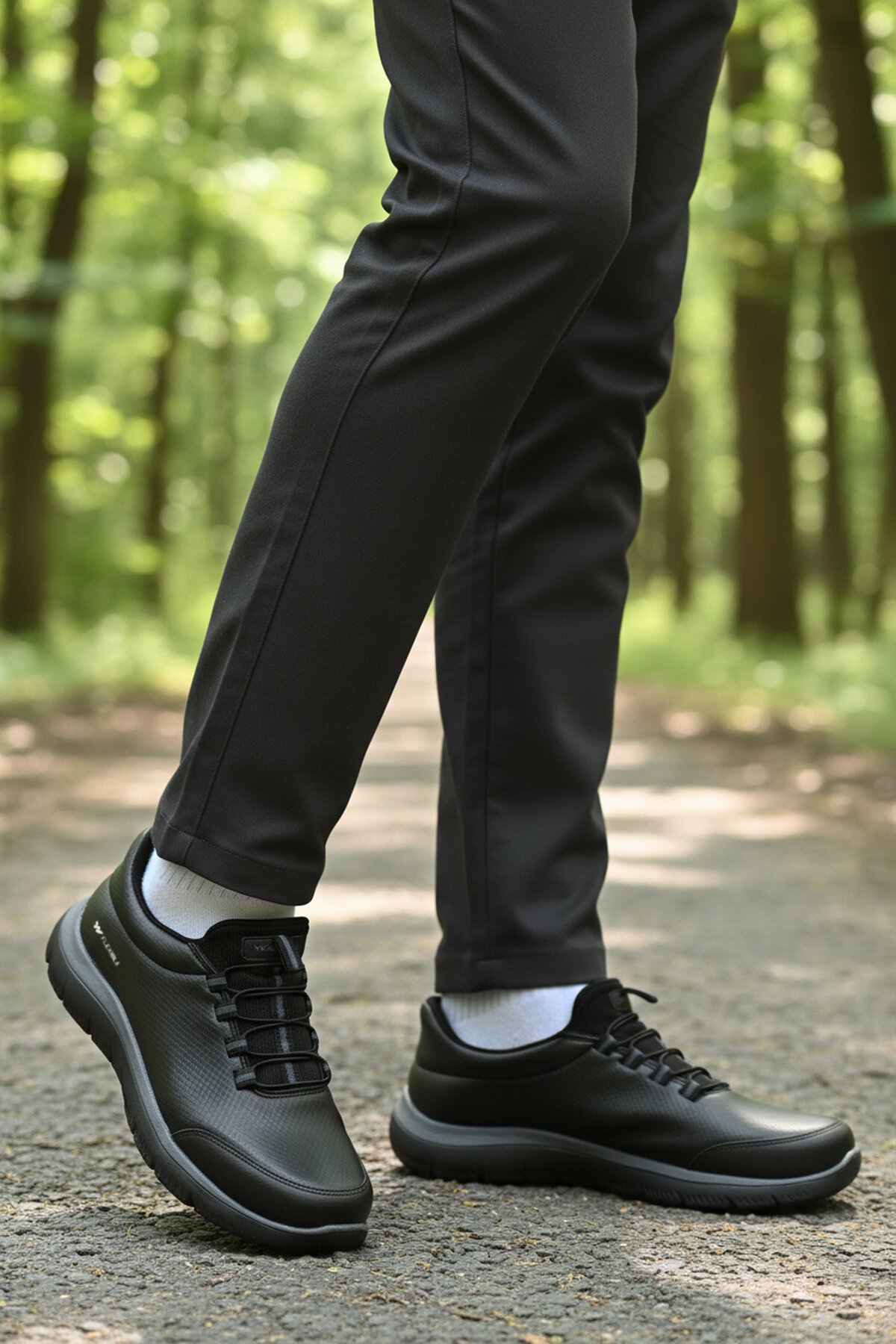 Siyah Erkek Spor Ayakkabı Flexible Pu M