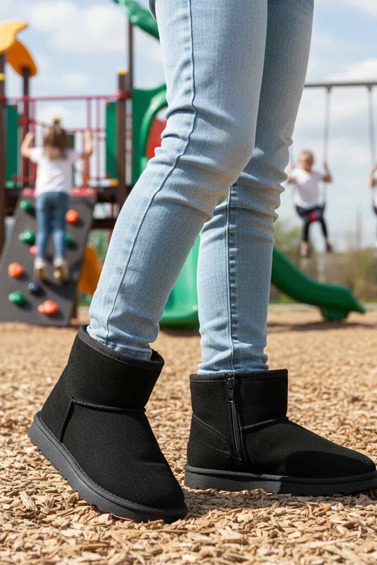 Siyah Süet Çocuk Bot 2096 F