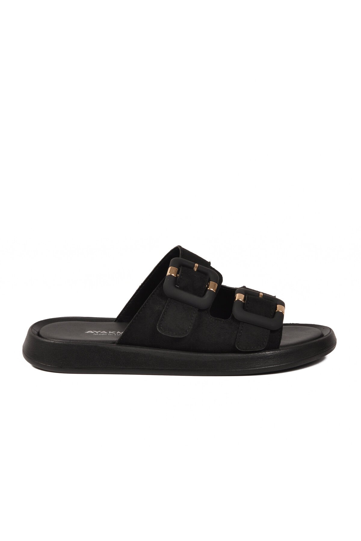 Siyah Süet Hafif Slip-On Kadın Terlik 513089 Z