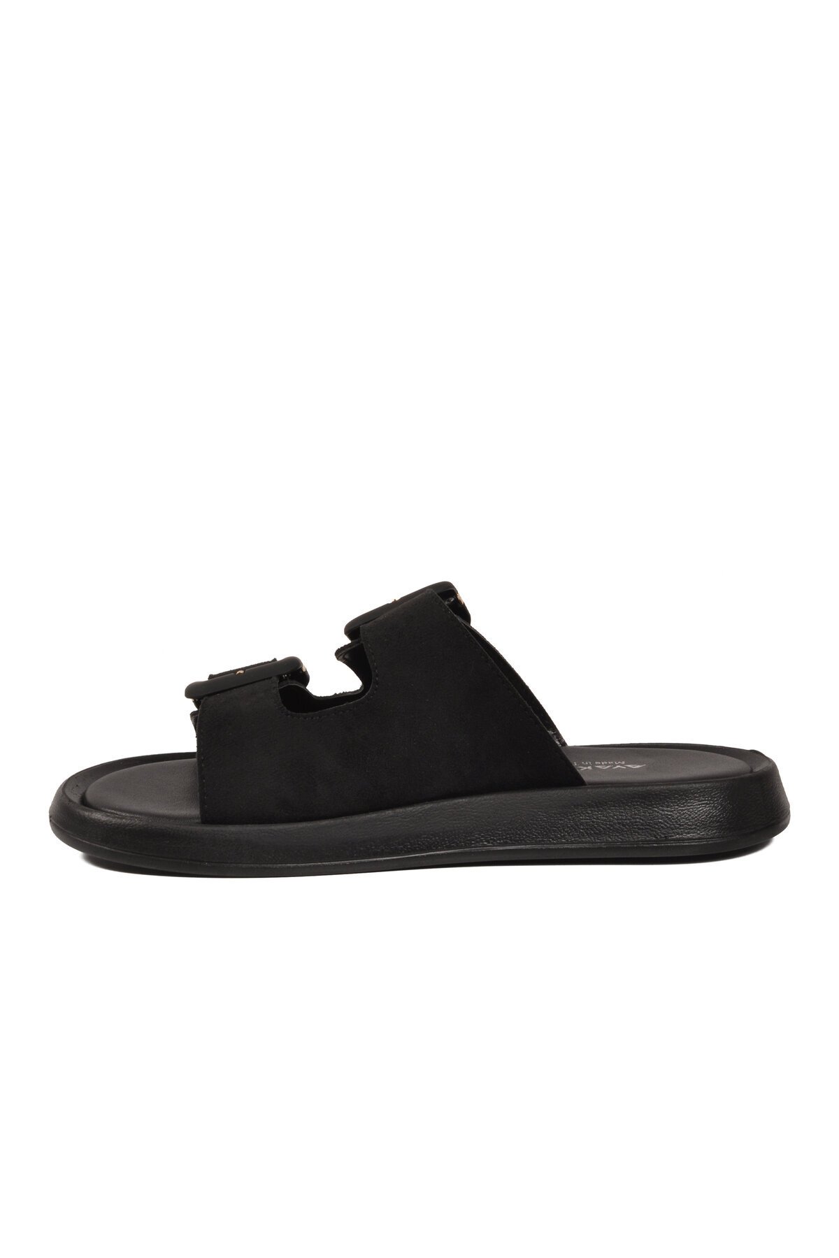 Siyah Süet Hafif Slip-On Kadın Terlik 513089 Z