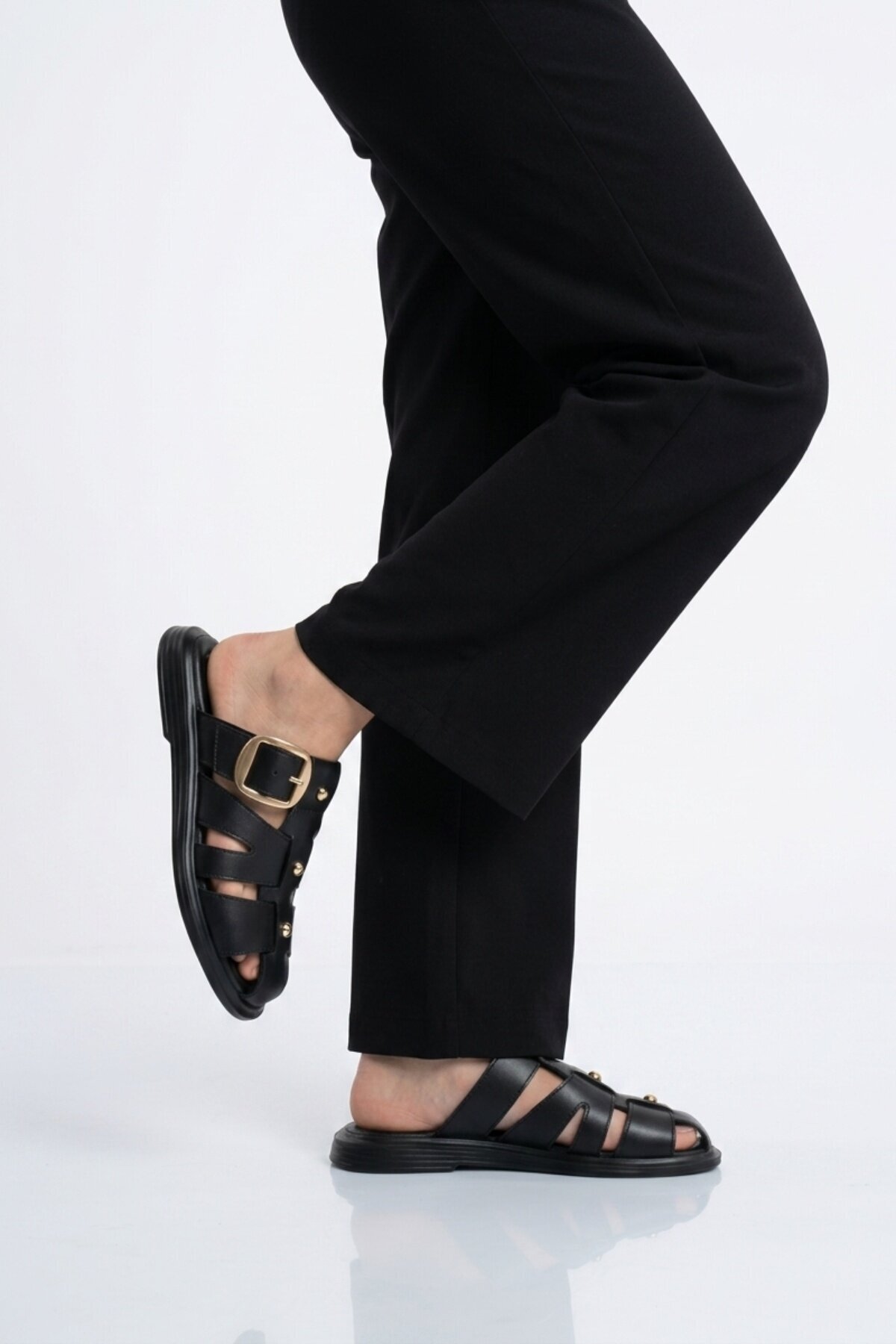 Siyah Slingback Kadın Terlik 322224 Z