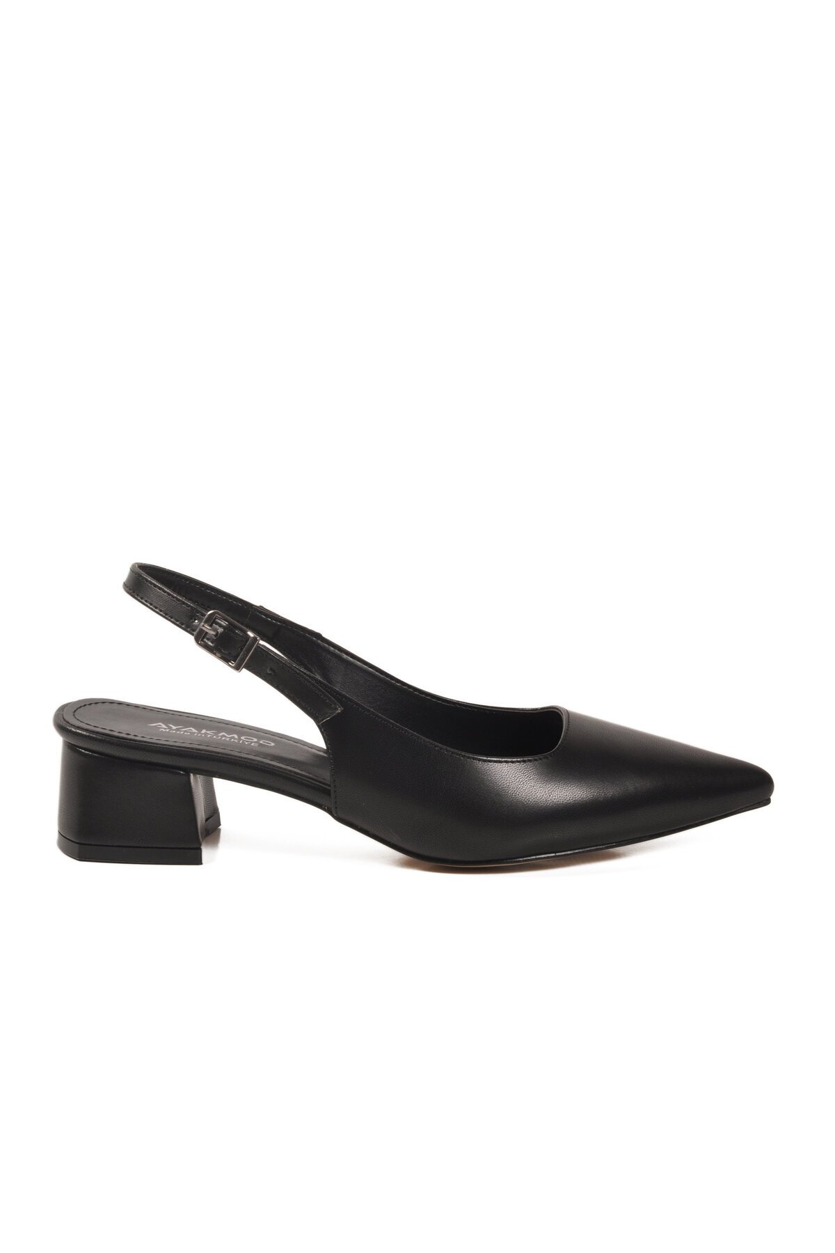 Siyah Hafif Slingback Kadın Topuklu Ayakkabı 323101 Z
