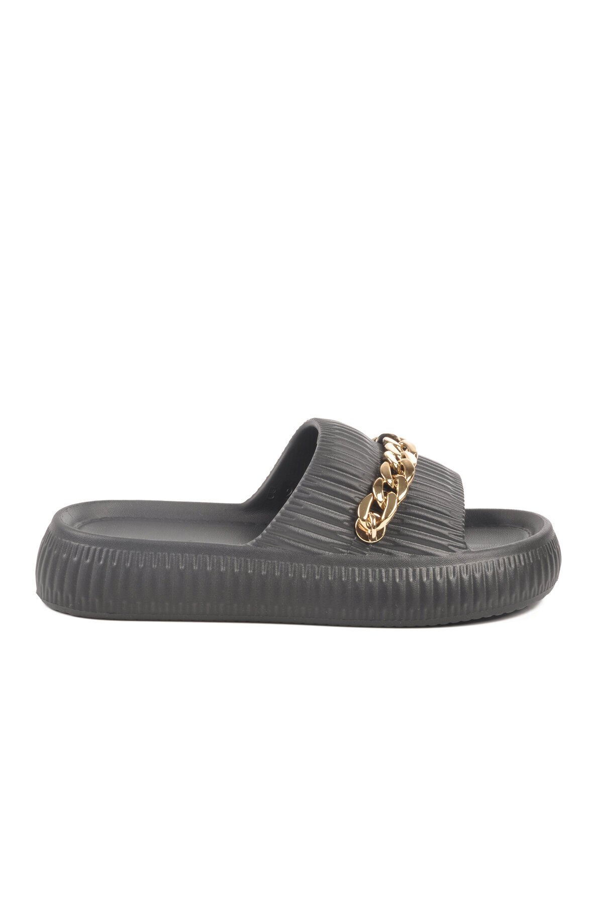 Siyah Suni Deri Unisex Terlik 292 Z