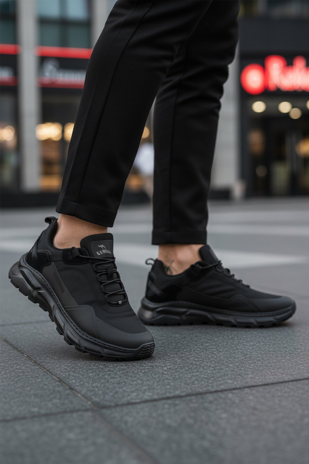 Siyah Tekstil Erkek Spor Ayakkabı Rainy M