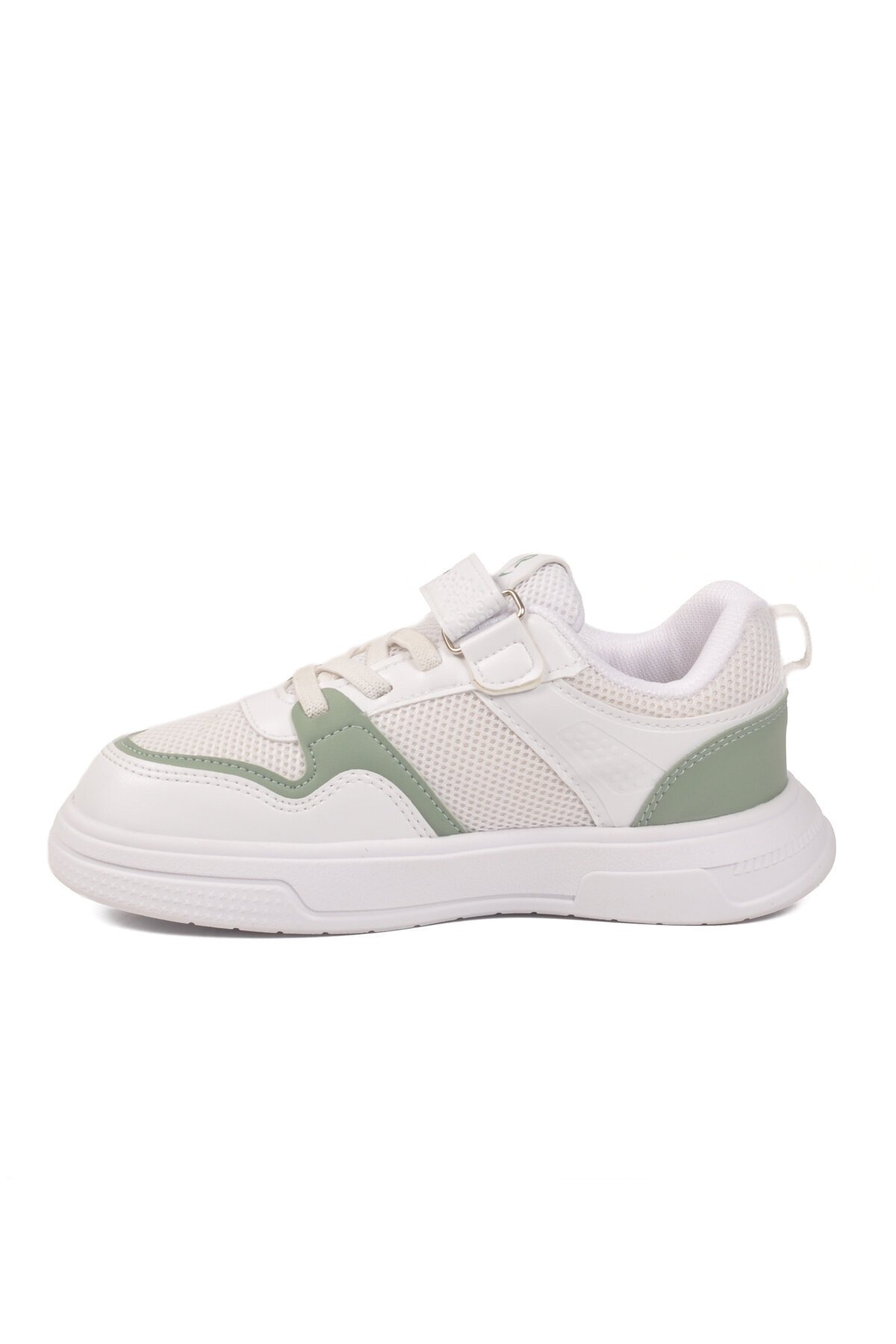 Beyaz-Mint Hafif Cırtlı Erkek Çocuk Spor Ayakkabı 026 F