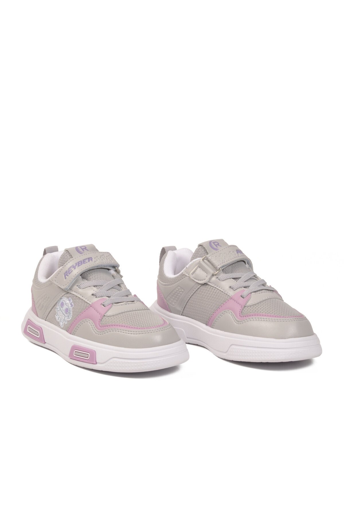 Buz-Lila Hafif Cırtlı Kız Çocuk Spor Ayakkabı 026 F