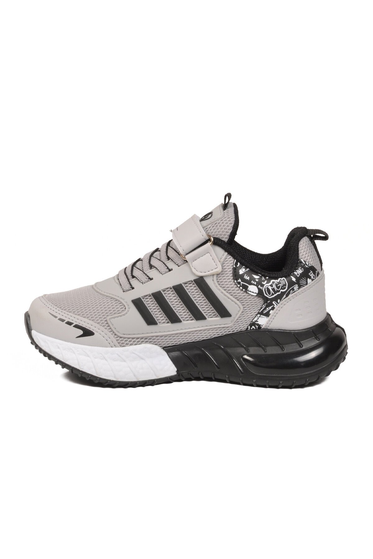 Buz-Siyah Rahat Taban Erkek Çocuk Spor Ayakkabı 748 F