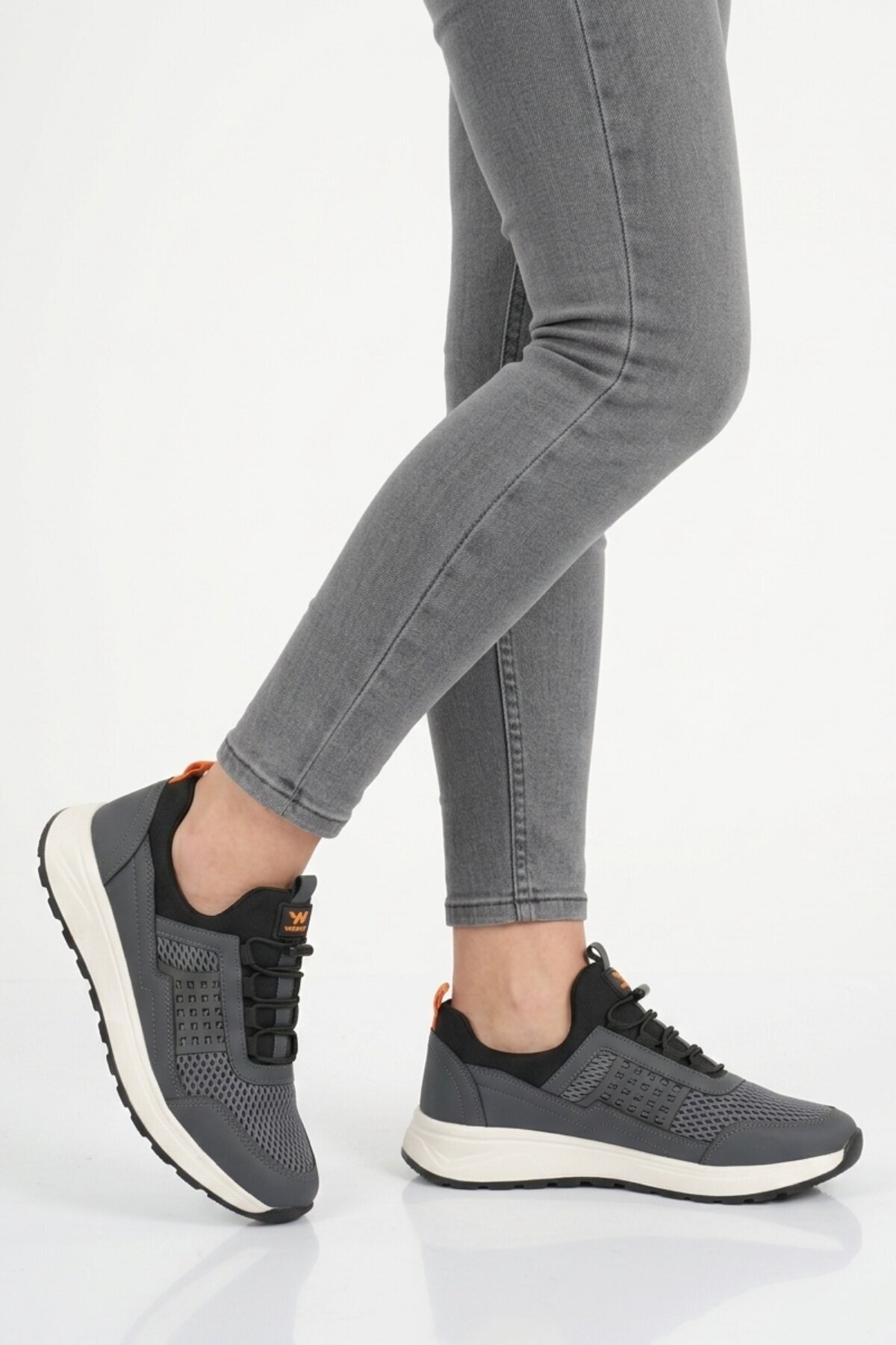 Füme Hava Alabilen Tekstil Esnek Unisex Spor Ayakkabı 9060 G