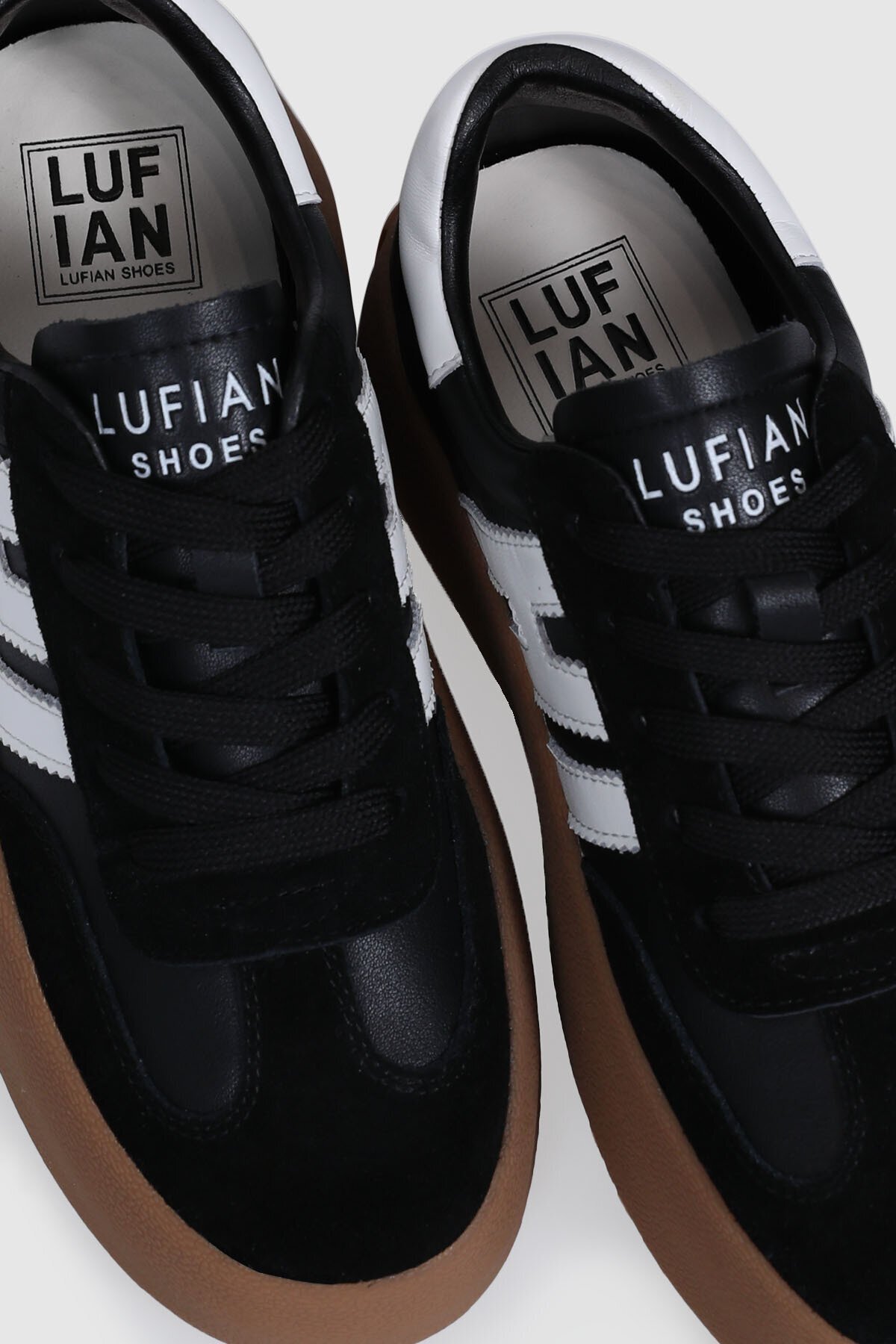 Siyah Hakiki Deri Unisex Sneaker Mira G