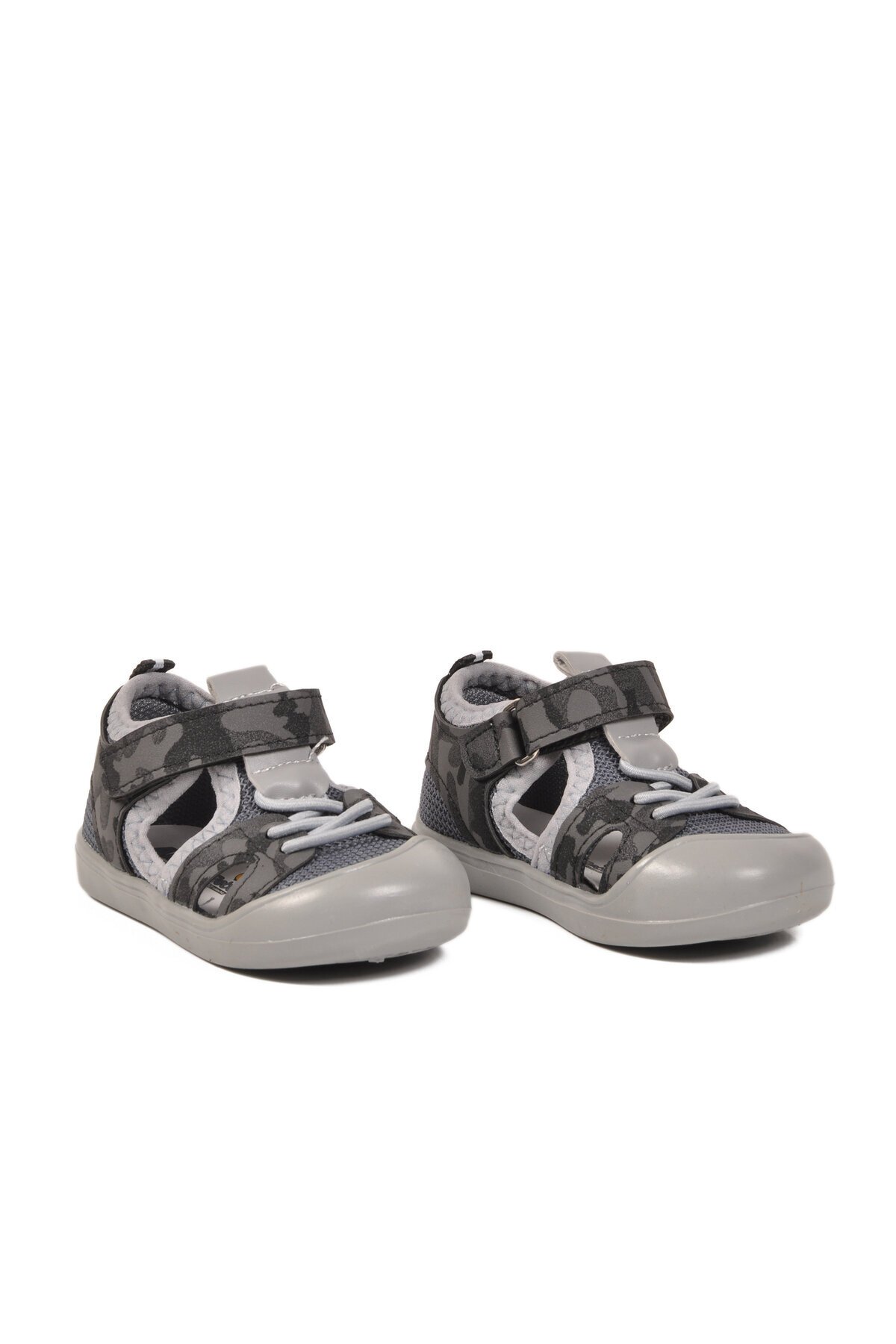 Siyah-Kamuflaj Ortopedik Bebek Sandalet 26A77 B
