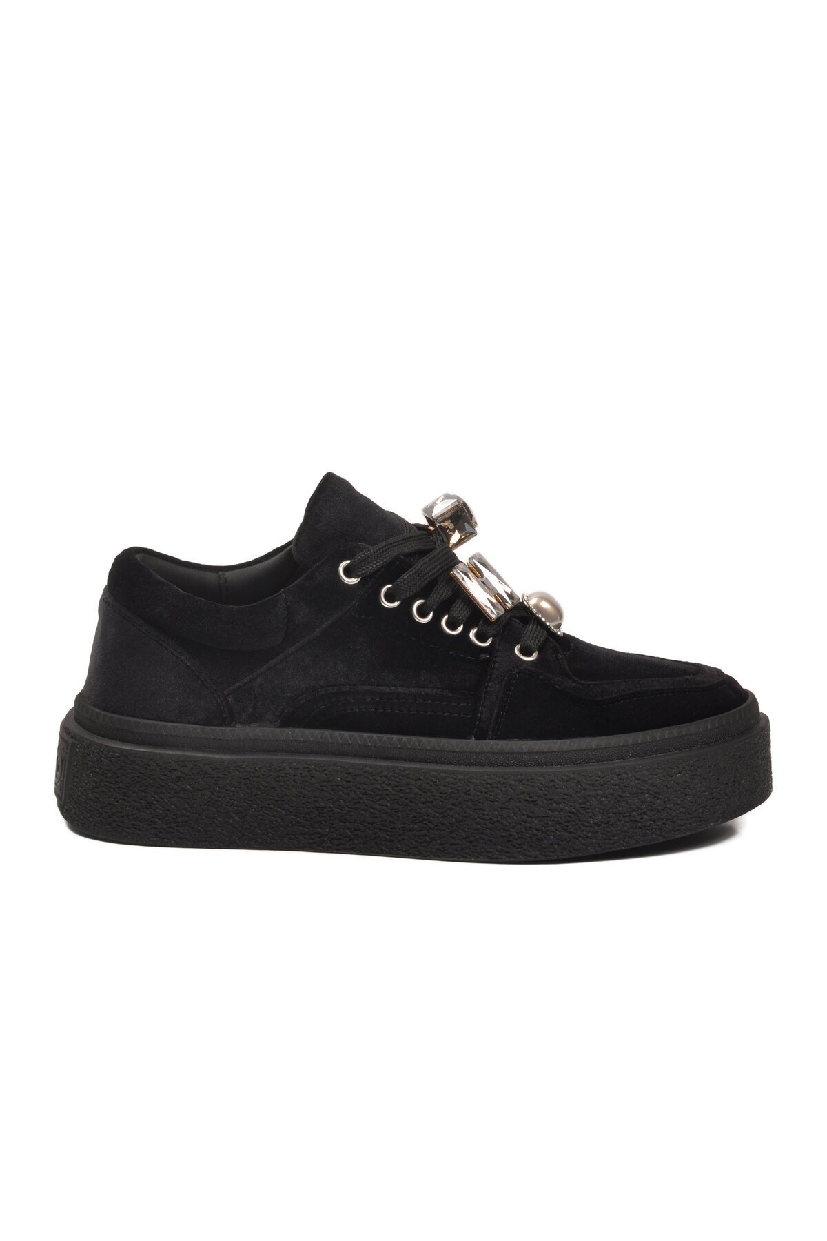 Siyah Nubuk Kadın Sneaker 25K475 Z