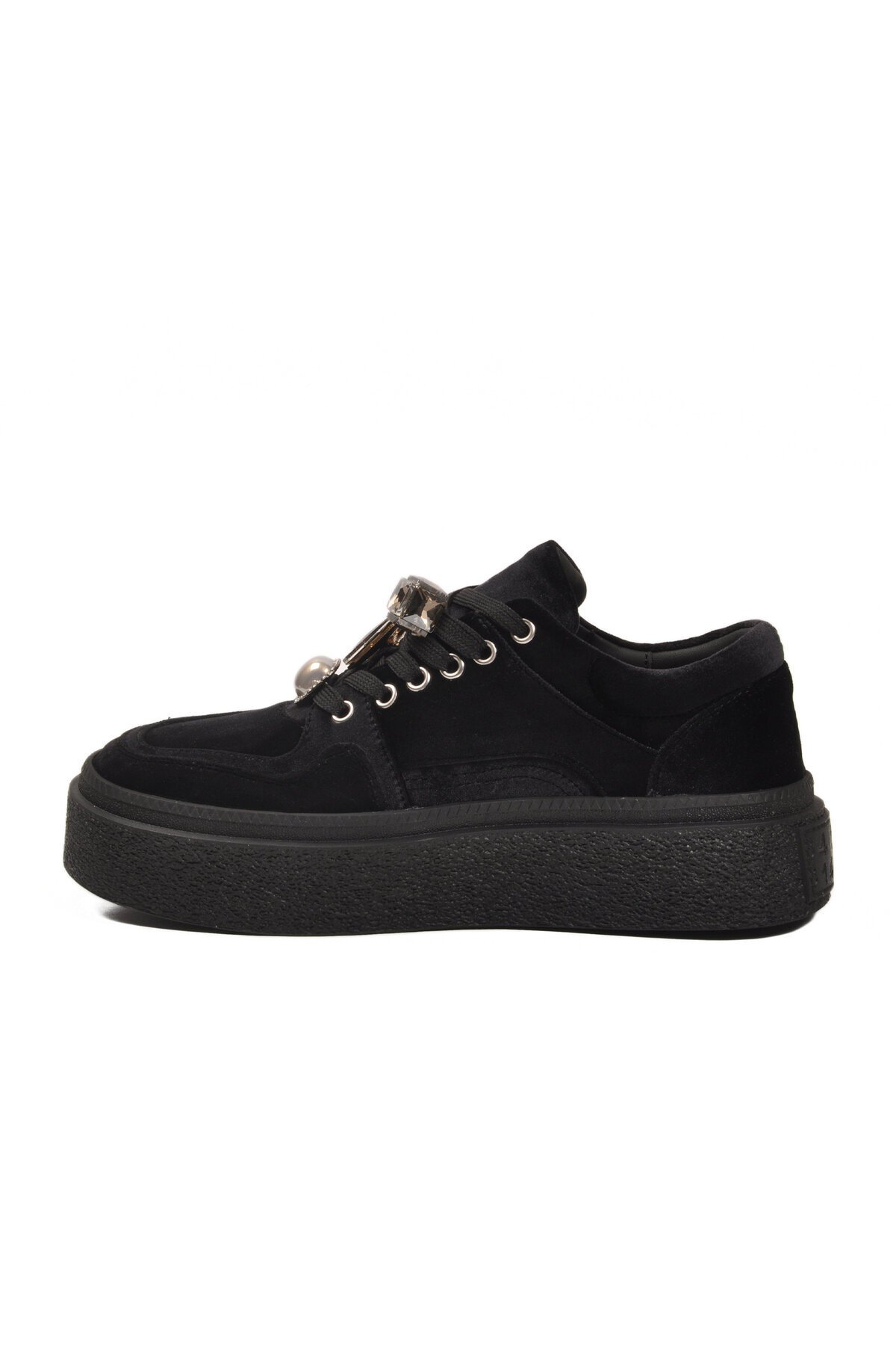 Siyah Nubuk Kadın Sneaker 25K475 Z