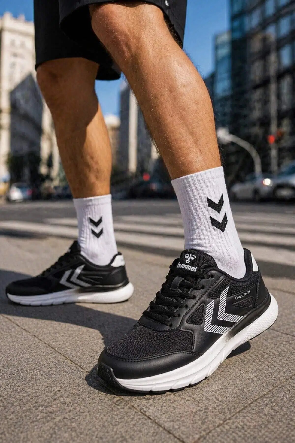 Siyah Fileli Hafif Esnek Unisex Spor Ayakkabı 900880 Hml Crosslite 26