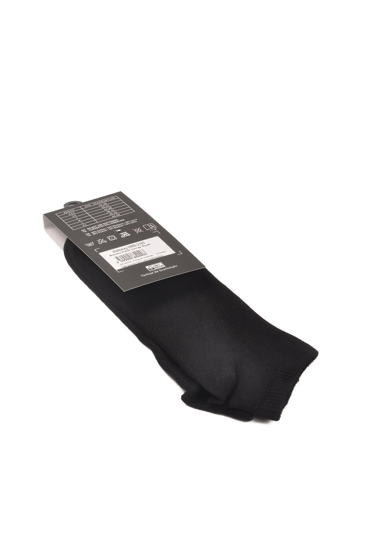 Siyah Unisex Bambu Patik Çorap BMB-2183 