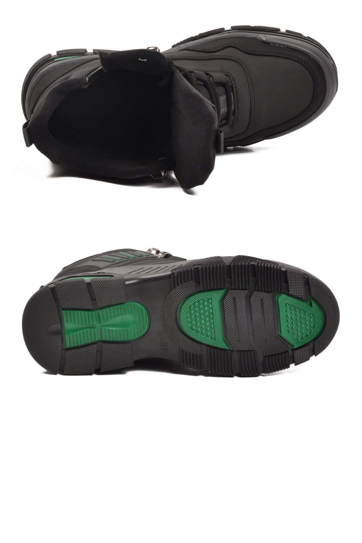 Siyah-Yeşil Polarlı Unisex Outdoor Bot 444 G
