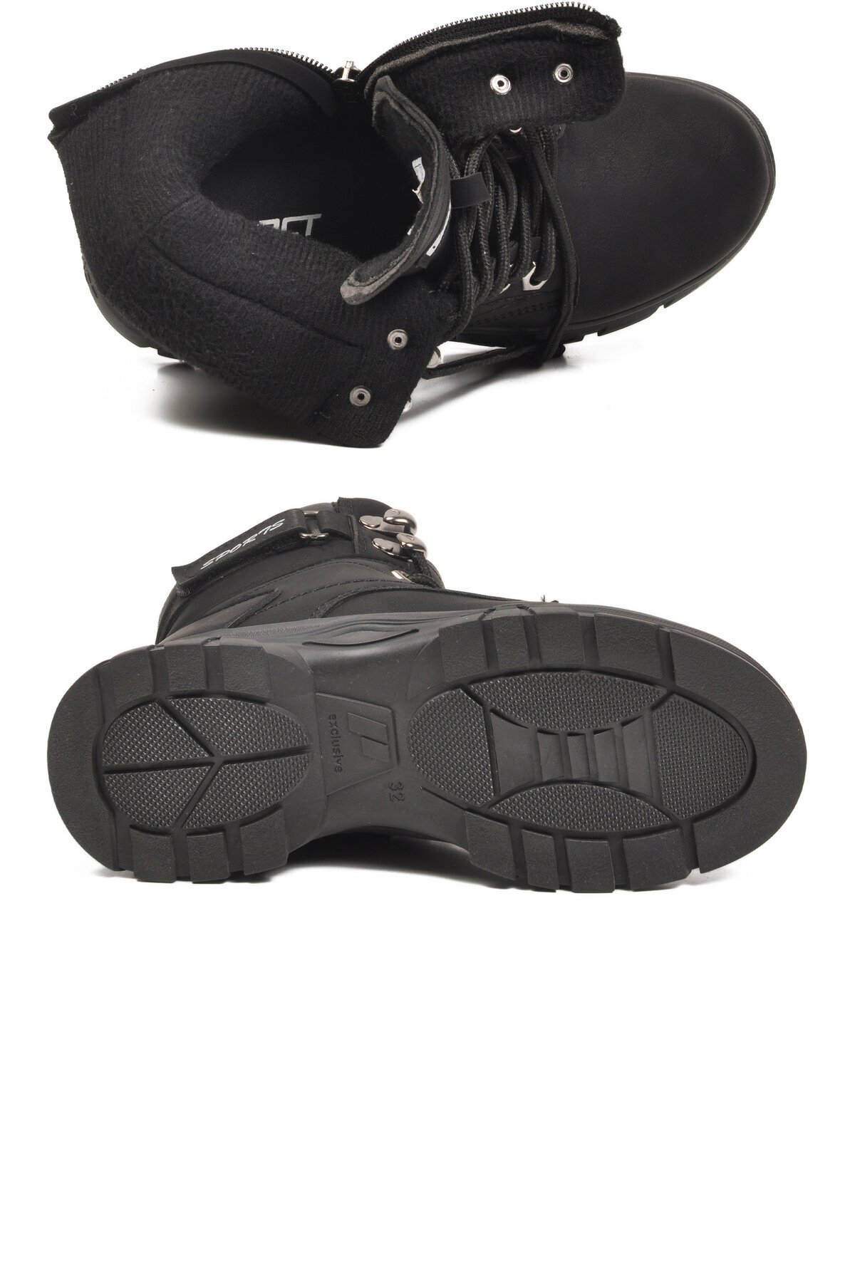 Siyah Zümrüt Unisex Çocuk Bot 24035 F