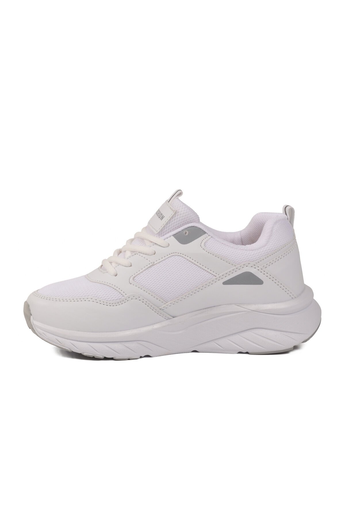 Beyaz-Buz Yüksek Tabanlı Hafif Unisex Spor Ayakkabı 2105 Z