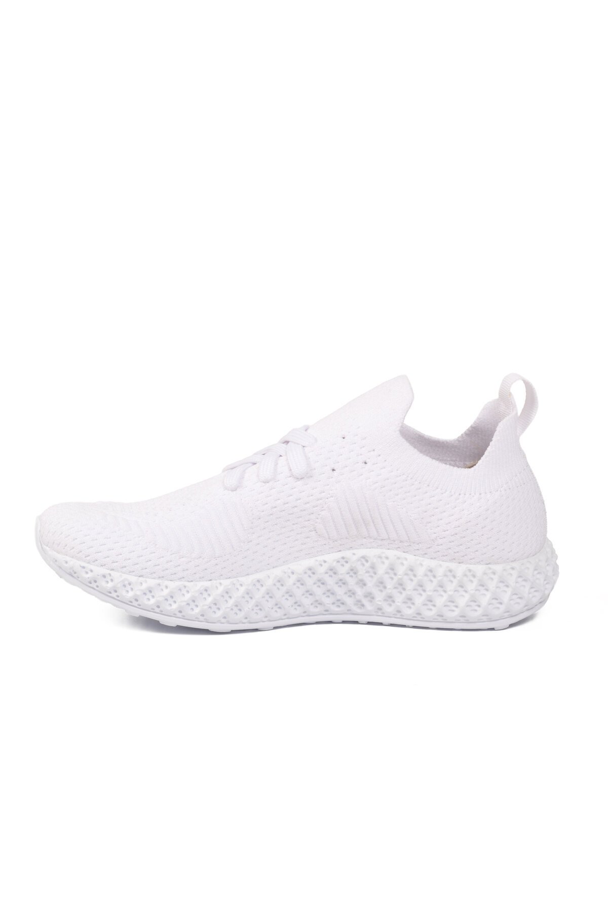 Beyaz Tekstil Hafif Hava Alabilir Unisex Spor Ayakkabı PC-32711 Z