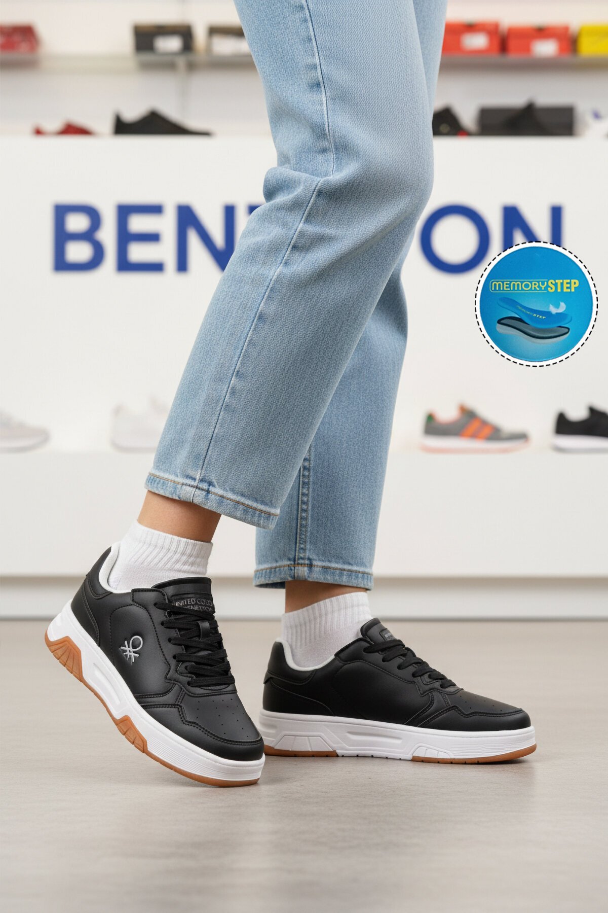 Siyah-Beyaz Unisex Spor Ayakkabı BNI-11220 G