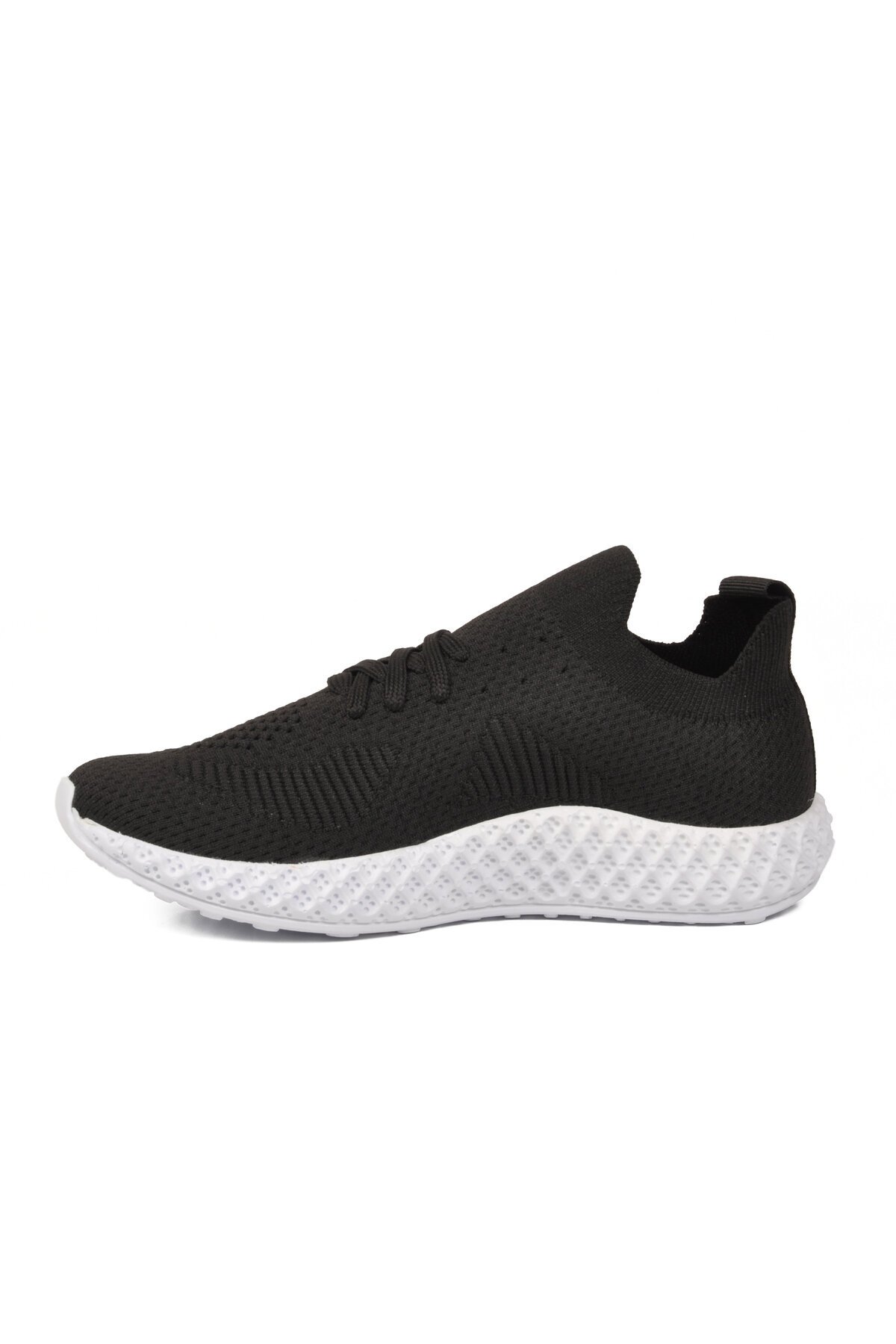 Siyah-Beyaz Tekstil Hafif Hava Alabilir Unisex Spor Ayakkabı PC-32711 Z