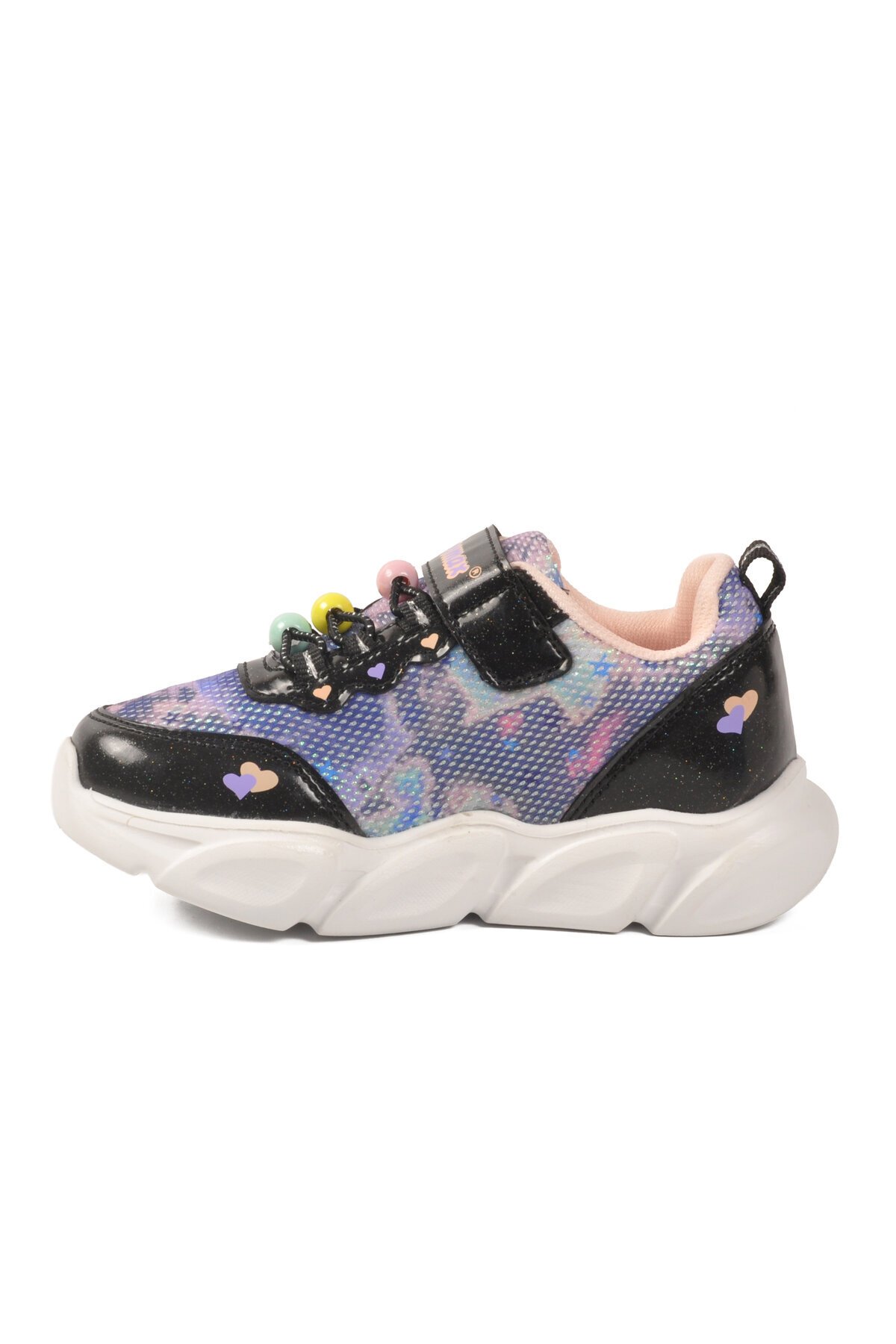 Siyah Işıklı Hafif Kız Çocuk Spor Ayakkabı 1998 P