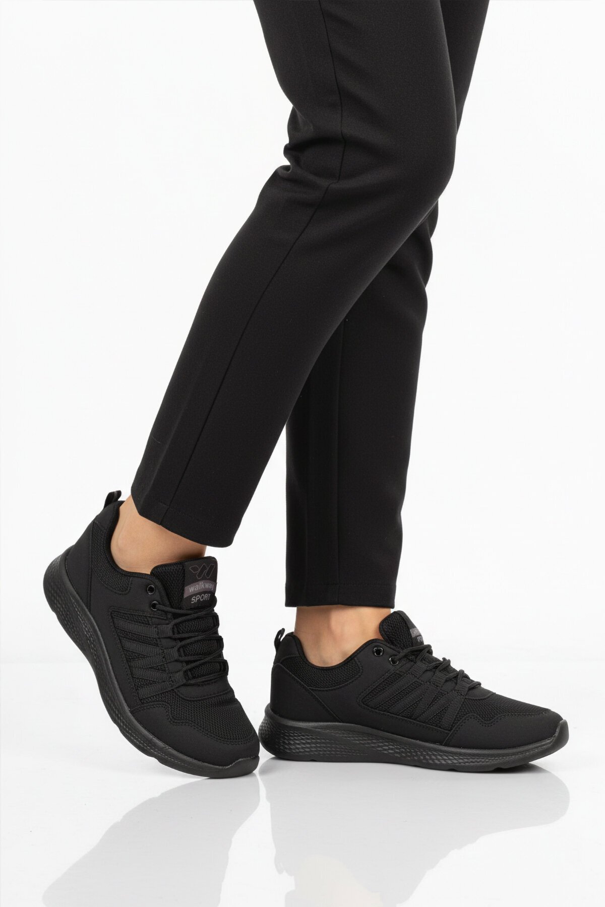 Siyah Tekstil Hafif Unisex Spor Ayakkabı 2029 G