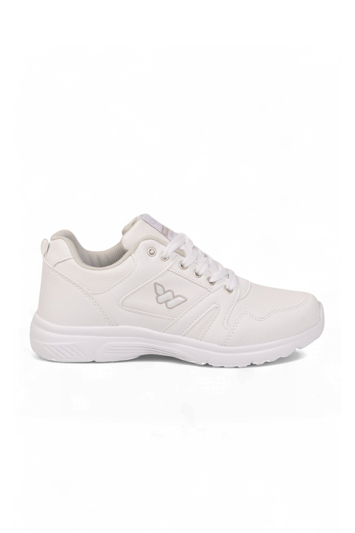 Bağcıklı Cilt Beyaz Hafif Rahat Taban Esnek Unisex Yürüyüş ve Spor Ayakkabı Sneaker Core 020