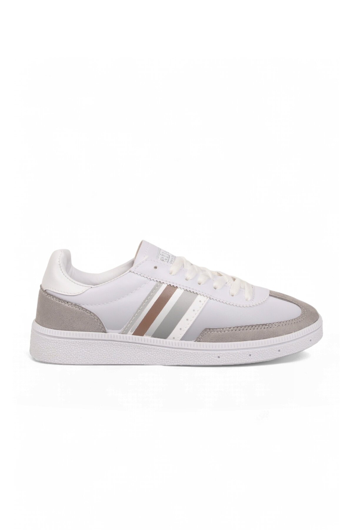 Beyaz-Buz Bağcıklı Unisex Yürüyüş ve Spor Ayakkabı Sneaker 015