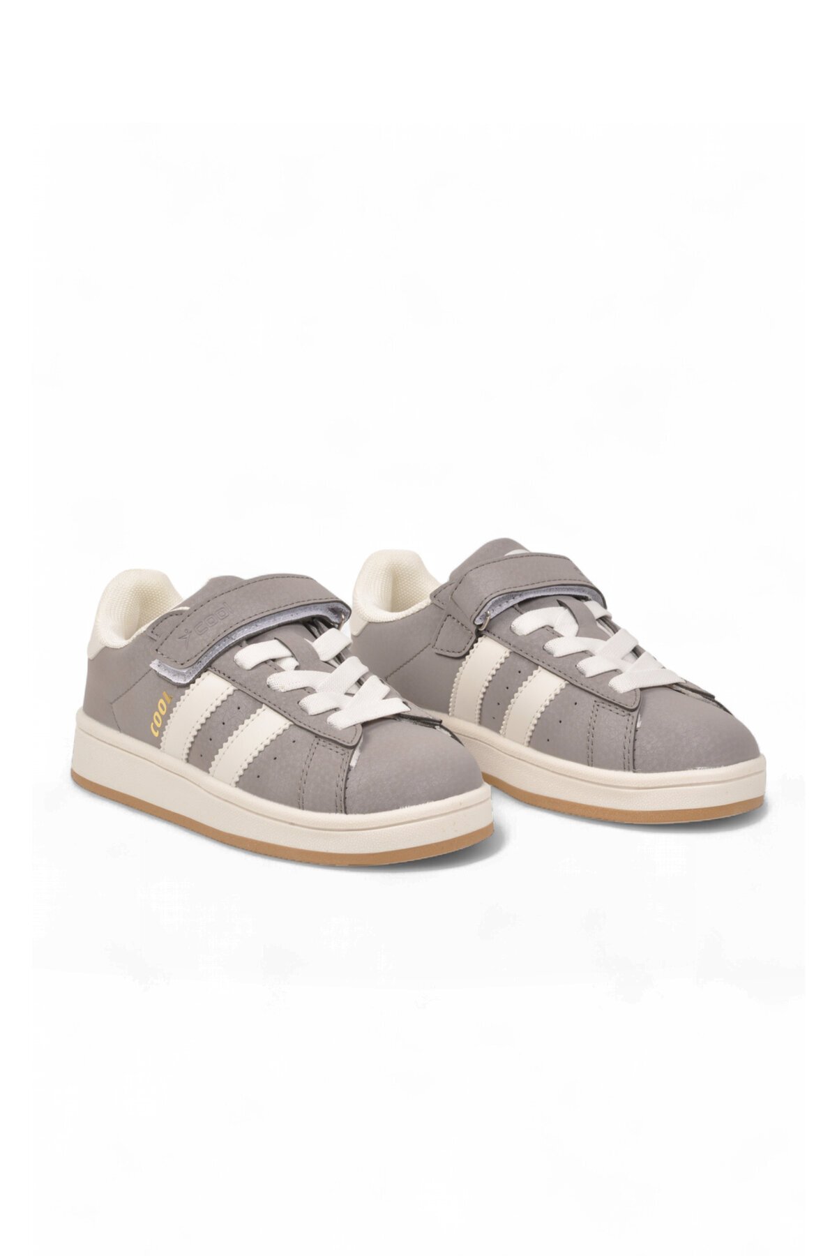 Cırt Bantlı Kalın Rahat Taban Füme Unisex Çocuk Yürüyüş ve Spor Ayakkabı Sneaker Coop