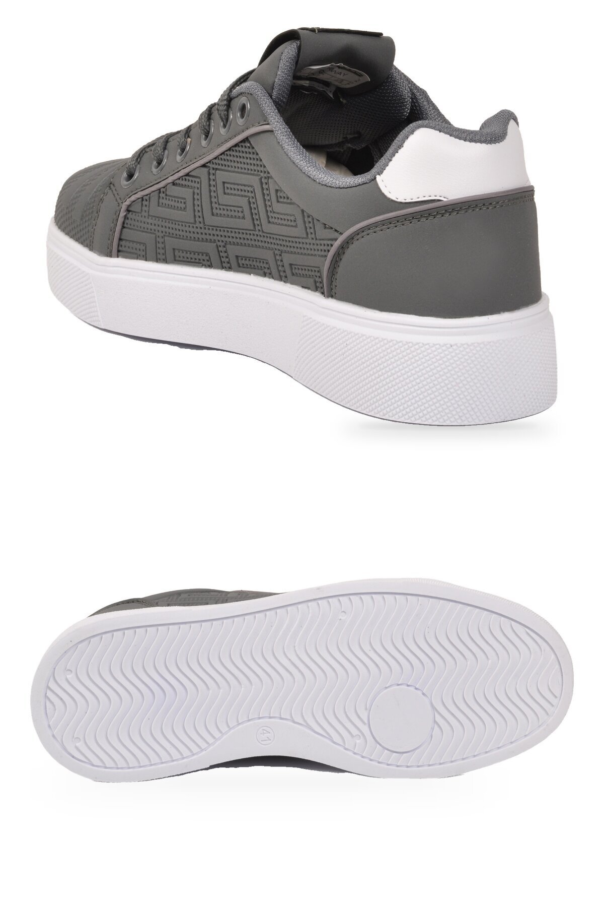 Unisex Bağcıklı Kalın Taban Spor Ayakkabı Füme Şık Rahat Casual Ayakkabı Sneaker 26201