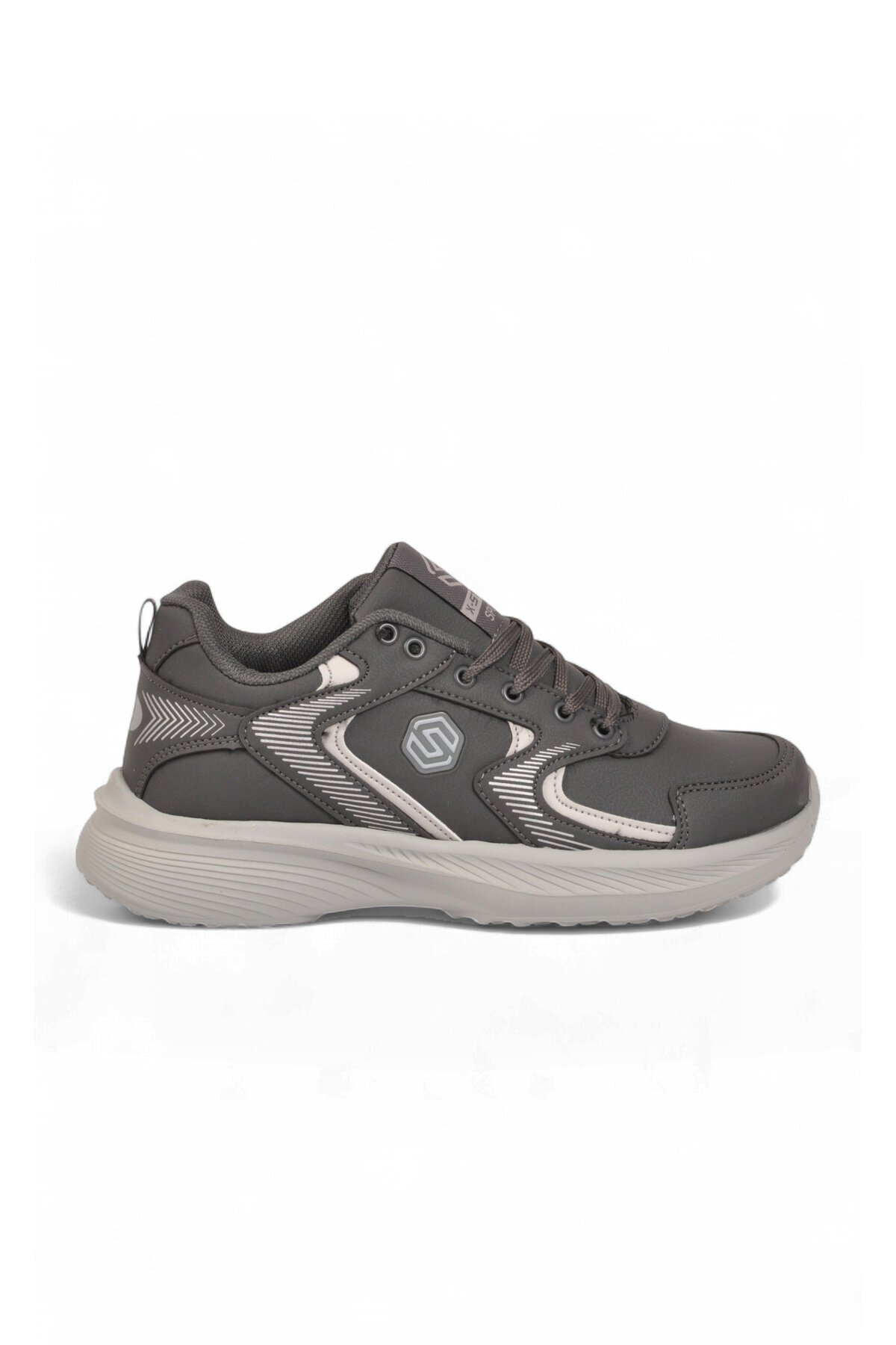 Bağcıklı Kalın Rahat Taban Hafif Esnek Füme Unisex Yürüyüş ve Spor Ayakkabı Sneaker 2032