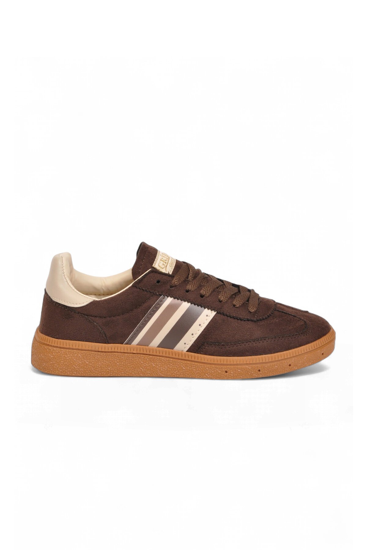 Kahve-Bej Bağcıklı Unisex Yürüyüş ve Spor Ayakkabı Sneaker 015