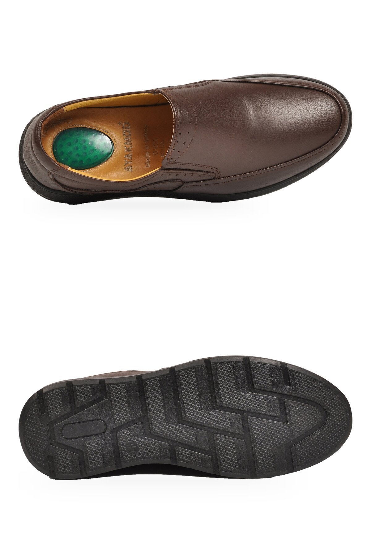 Kahve Hakiki Deri Topuk Jel Destekli Erkek Casual Ayakkabı Loafer 409