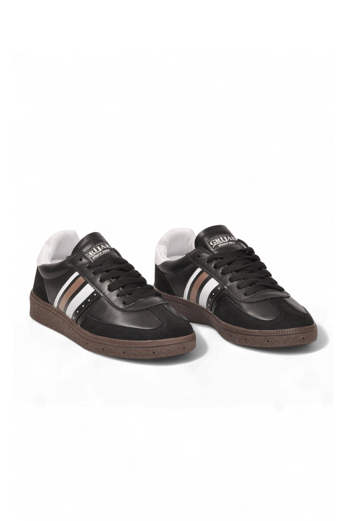 Siyah-Beyaz Bağcıklı Unisex Yürüyüş ve Spor Ayakkabı Sneaker 015