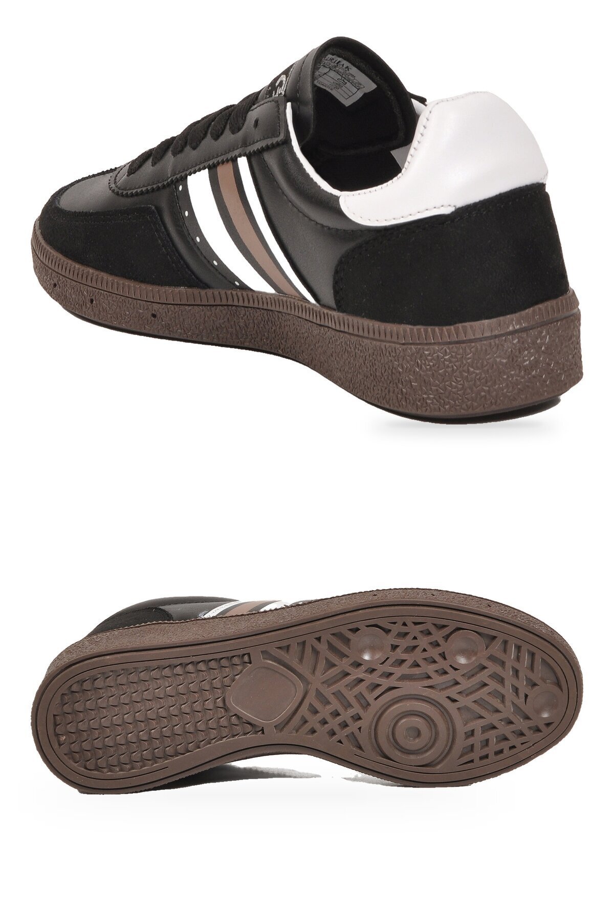 Siyah-Beyaz Bağcıklı Unisex Yürüyüş ve Spor Ayakkabı Sneaker 015