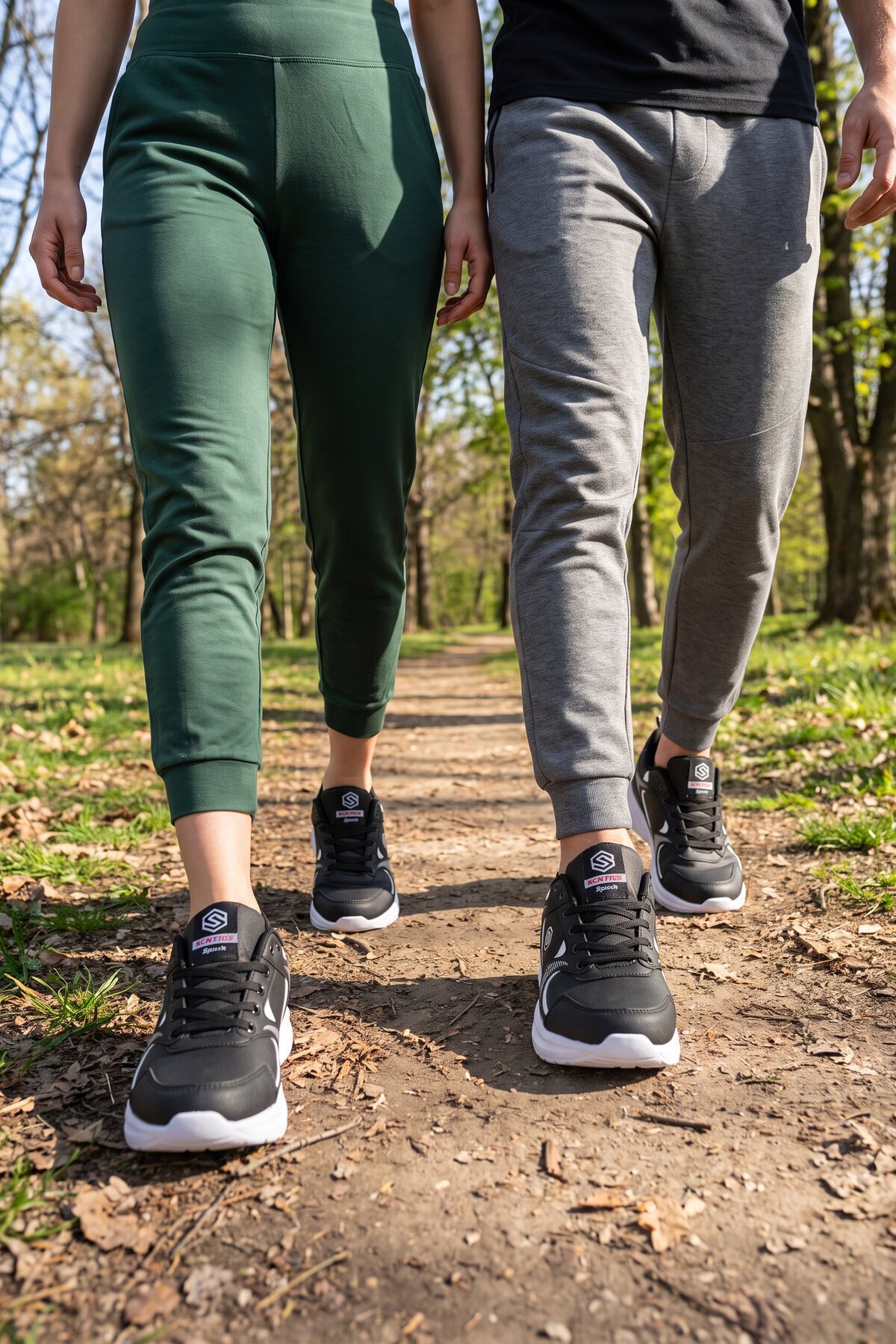 Bağcıklı Kalın Rahat Taban Hafif Esnek Siyah-Beyaz Unisex Yürüyüş ve Spor Ayakkabı Sneaker 2032