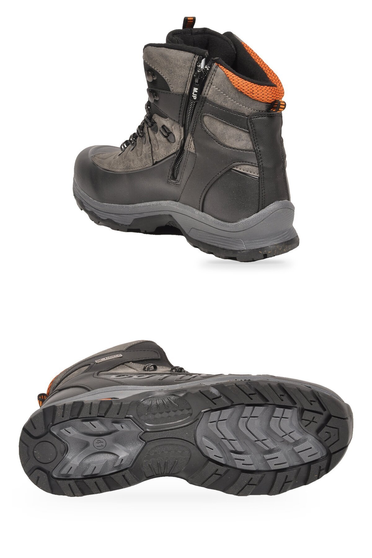Erkek Bağcıklı Kaymaz Tabanlı Siyah-Füme Outdoor Trekking Bot 2115