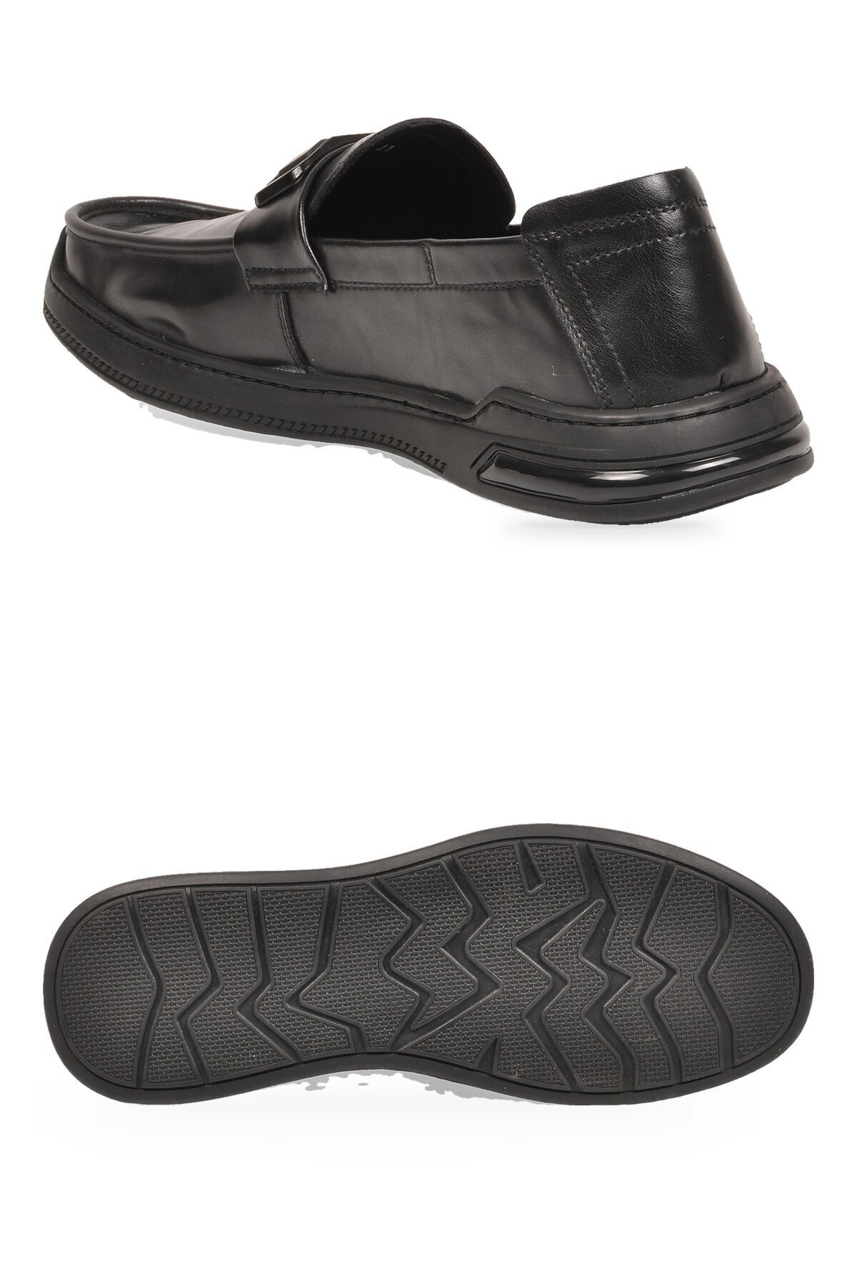 Erkek Şık Rahat Hafif Siyah Hakiki Deri Makosen Casual Loafer Ayakkabı 26K590-2