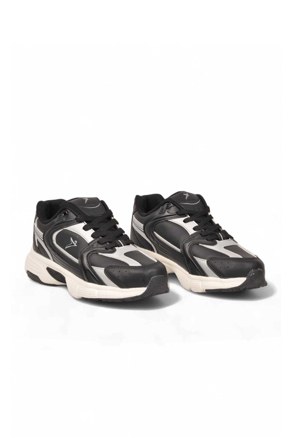 Bağcıklı Kalın Rahat Taban Siyah Unisex Yürüyüş ve Spor Ayakkabı Sneaker Terra G