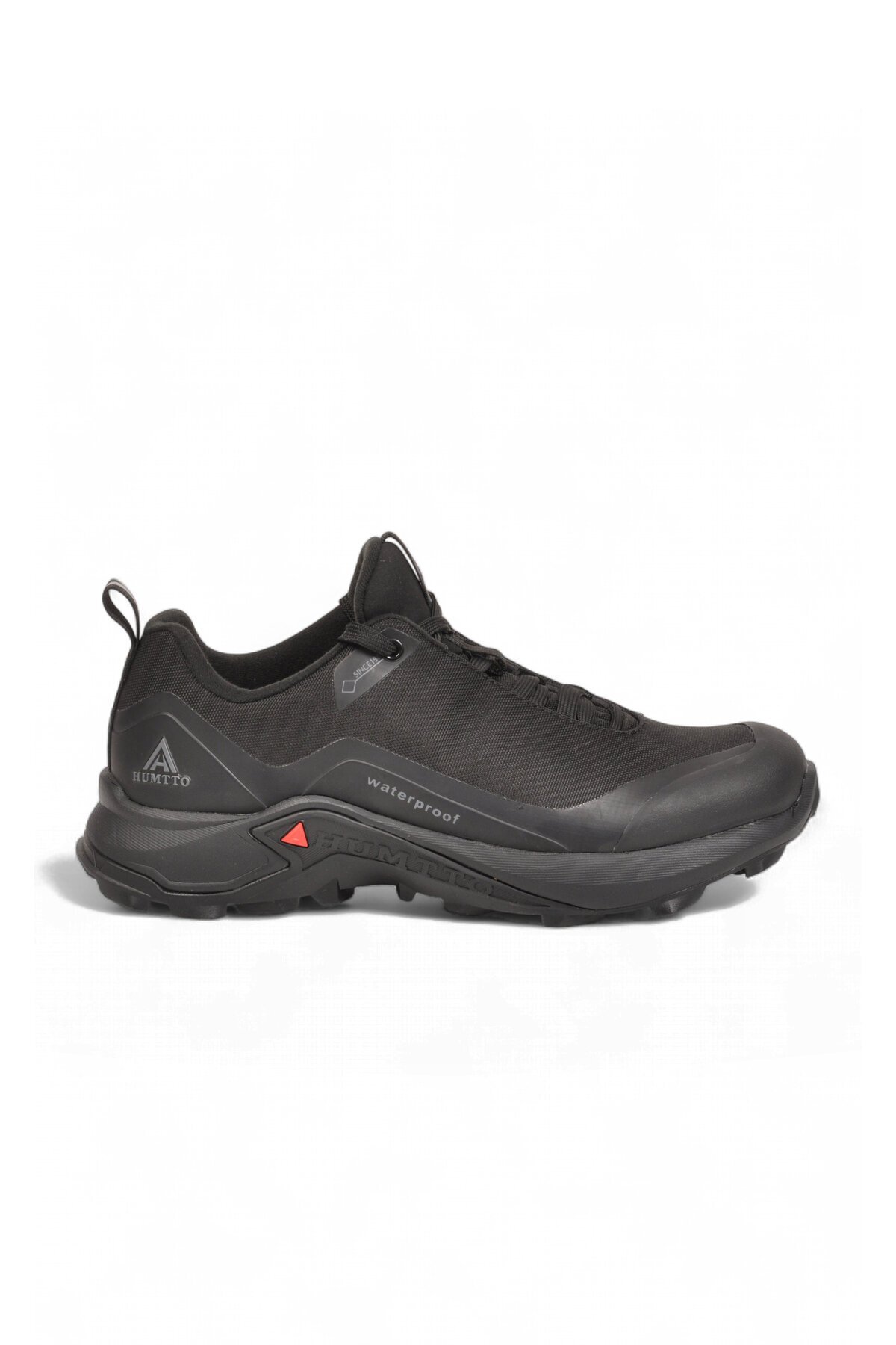 Unisex Su Geçirmez Kaymaz Taban Bağcıklı Siyah Outdoor Trekking Ayakkabı 110396B-2