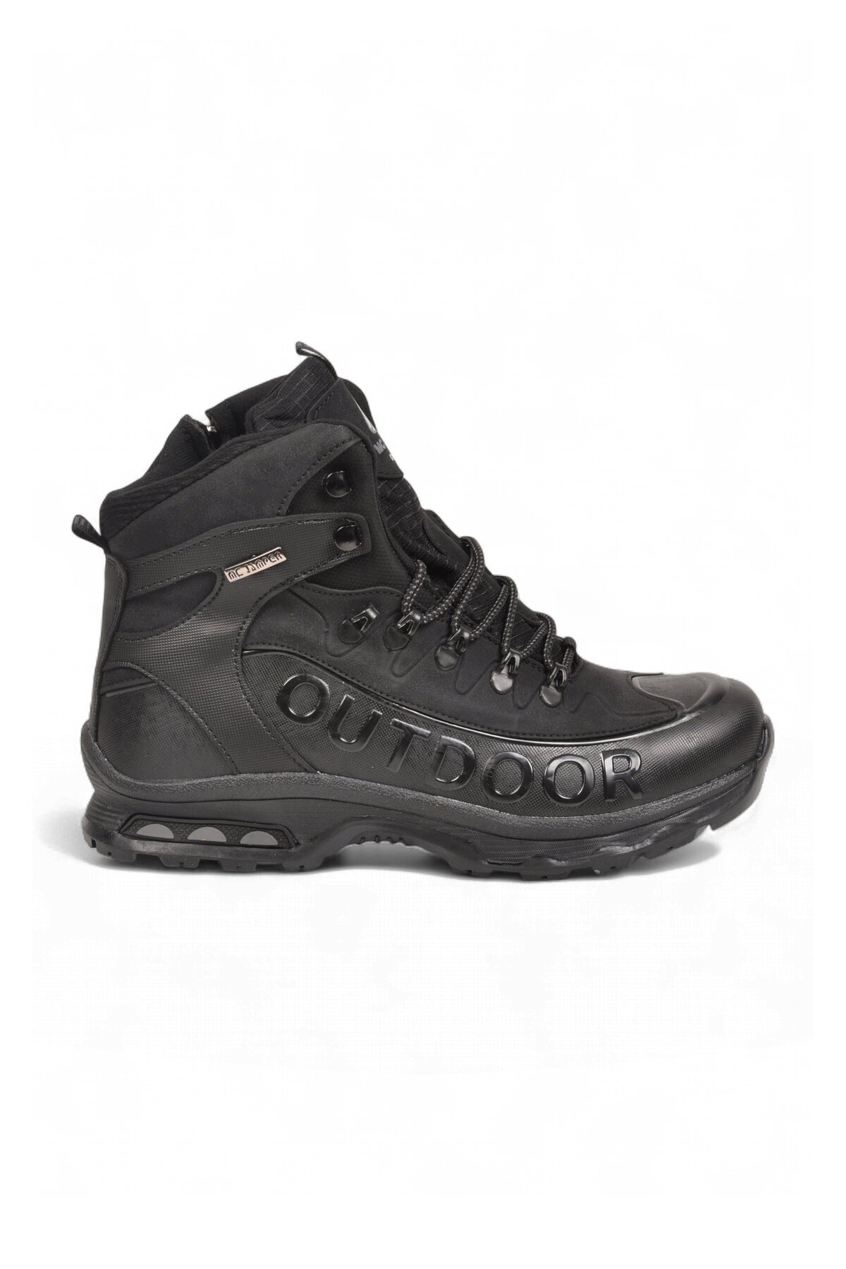Erkek Bağcıklı Kaymaz Tabanlı Siyah Outdoor Trekking Bot 2115