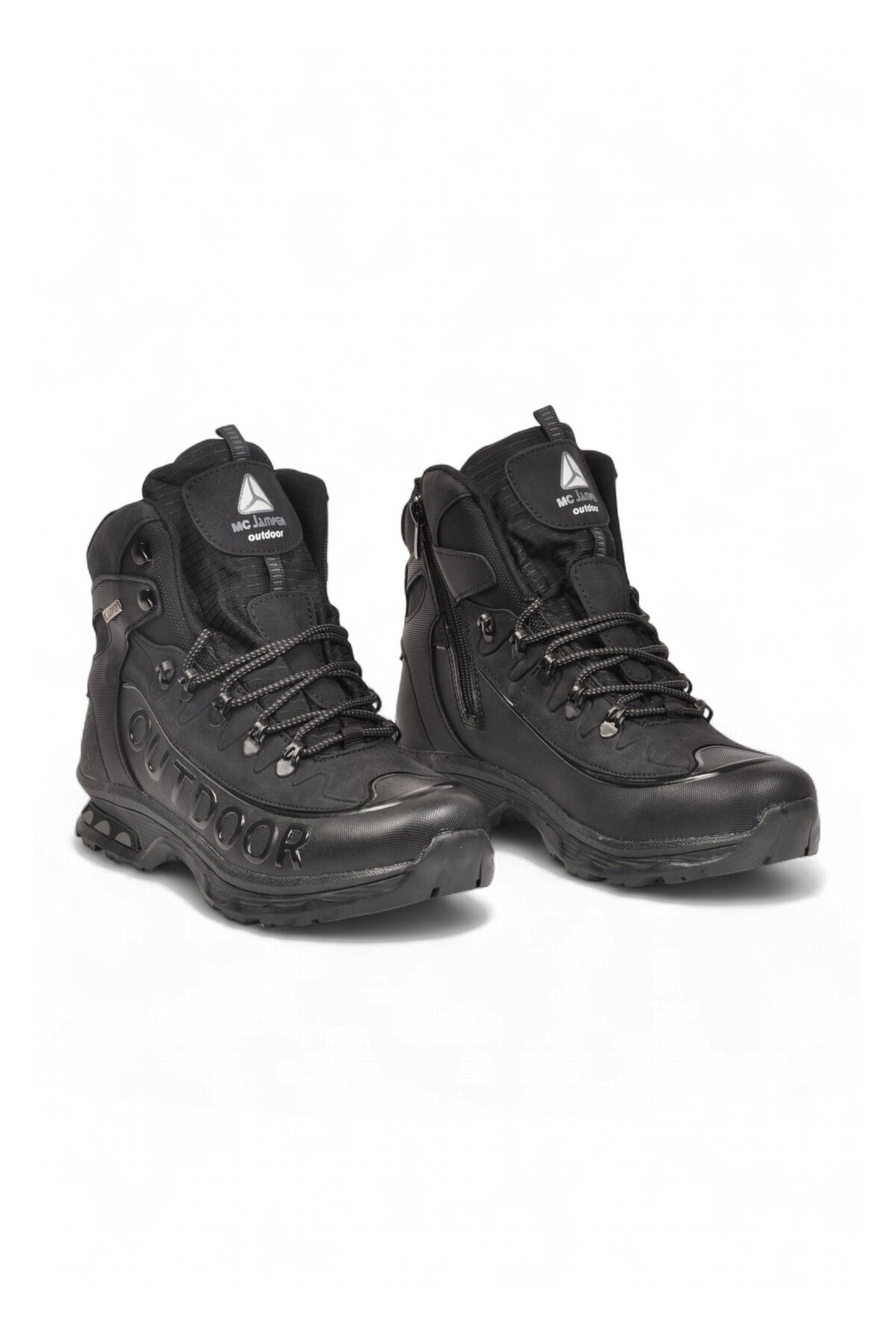 Erkek Bağcıklı Kaymaz Tabanlı Siyah Outdoor Trekking Bot 2115