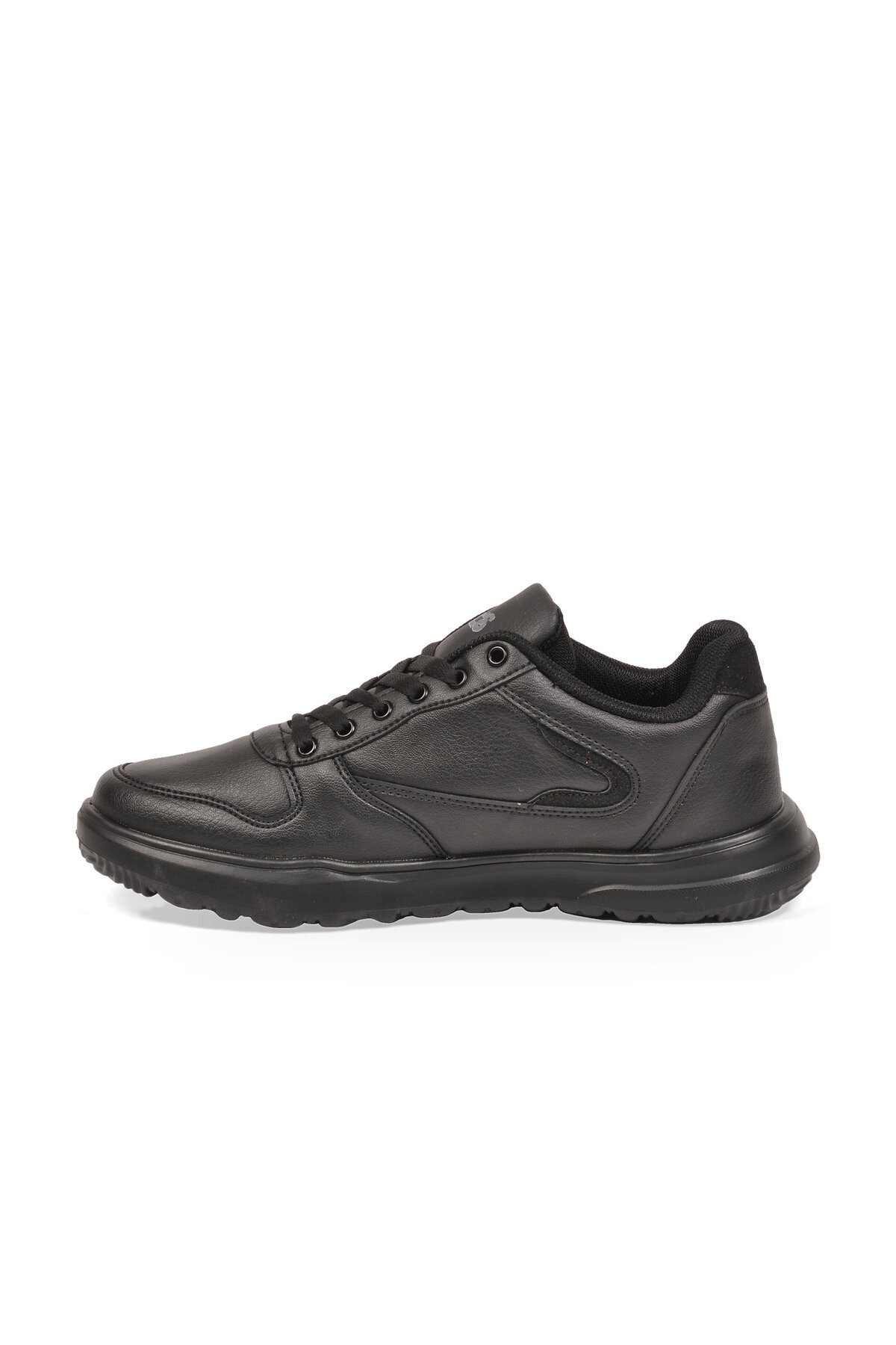 Erkek Bağcıklı Hafif Rahat Taban Siyah Casual Yürüyüş Ayakkabı Sneaker 2297 Cilt
