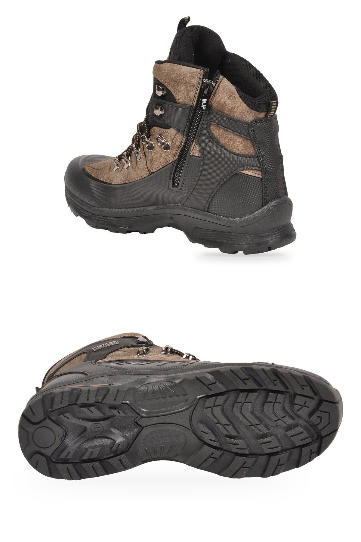 Erkek Bağcıklı Kaymaz Tabanlı Siyah-Vizon Outdoor Trekking Bot 2115