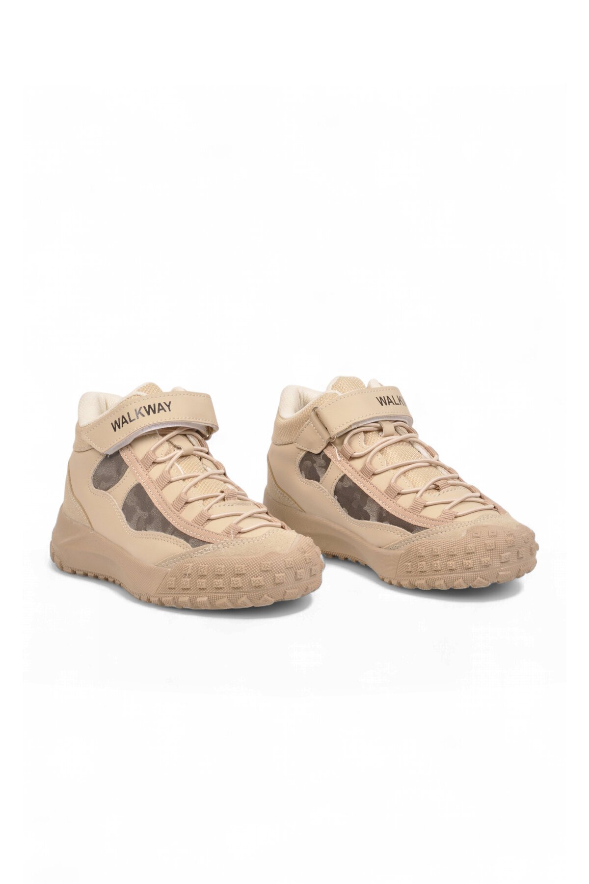 Erkek Çocuk Bej Comfort Tabanlı Lastik Bağcıklı Sneaker Bot Nexo 2280